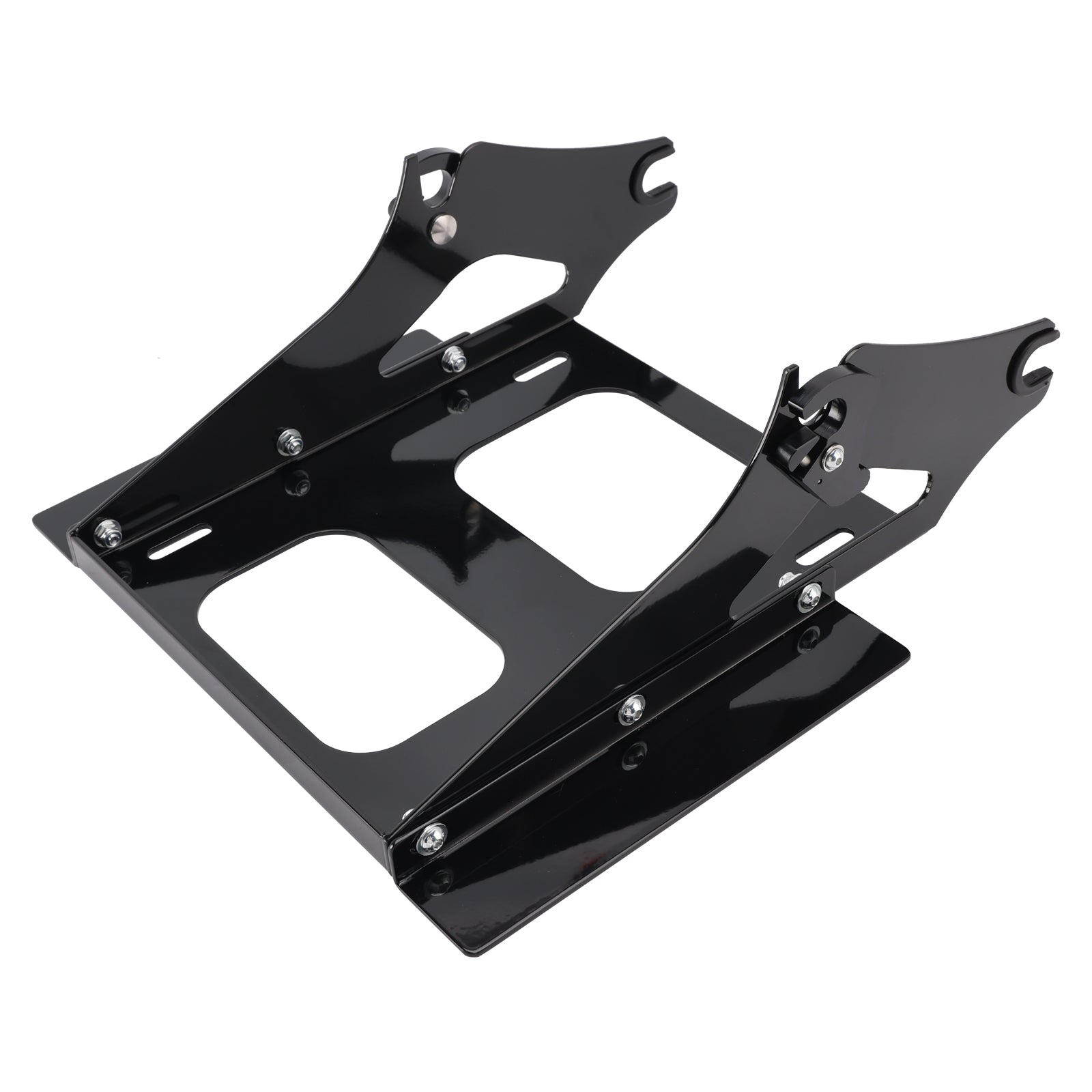 DETACHABLE 2-UP TOUR MOUNTING PACK RACK BLACK FOR TOURING FLHR FLHX FLTRX 09-25
