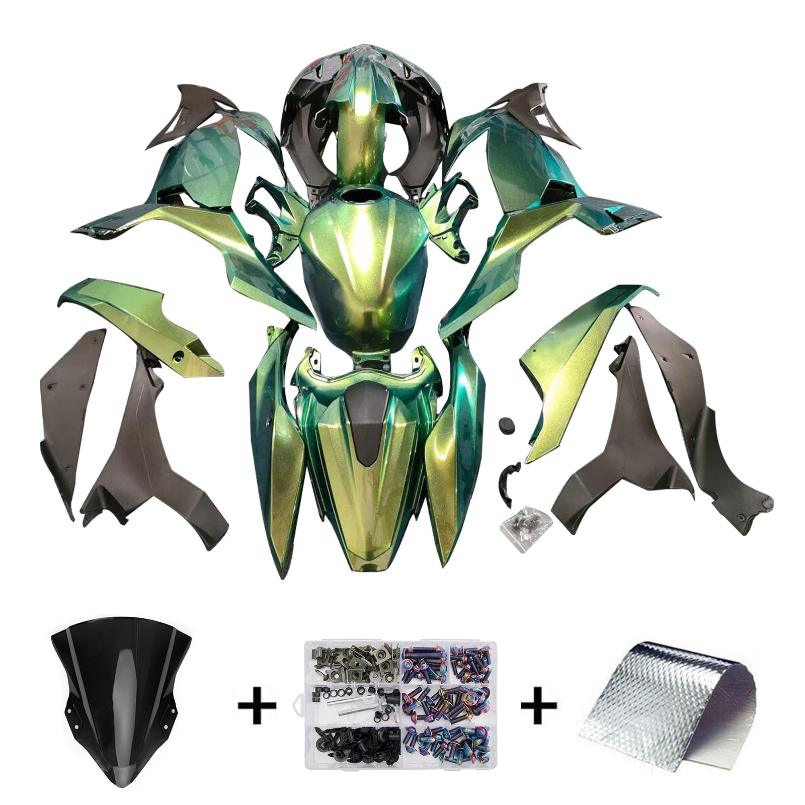 Injectiekuipset carrosserie kunststof ABS geschikt voor Kawasaki EX400 Ninja400 2018-2024