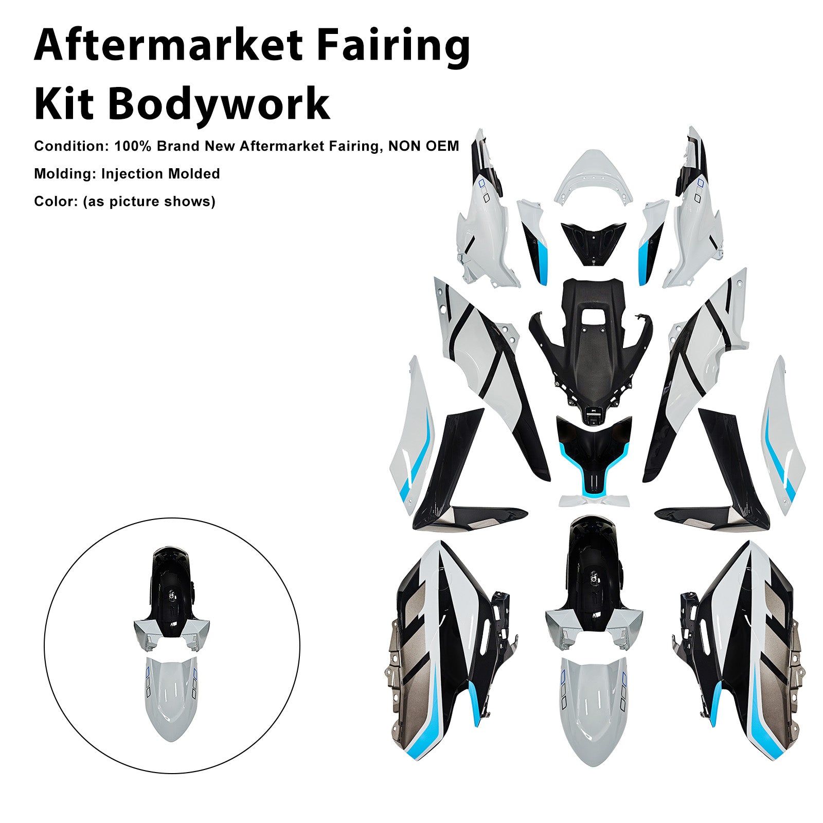 Kit de carénage de carrosserie par injection pour Yamaha TMAX560 2025-2026