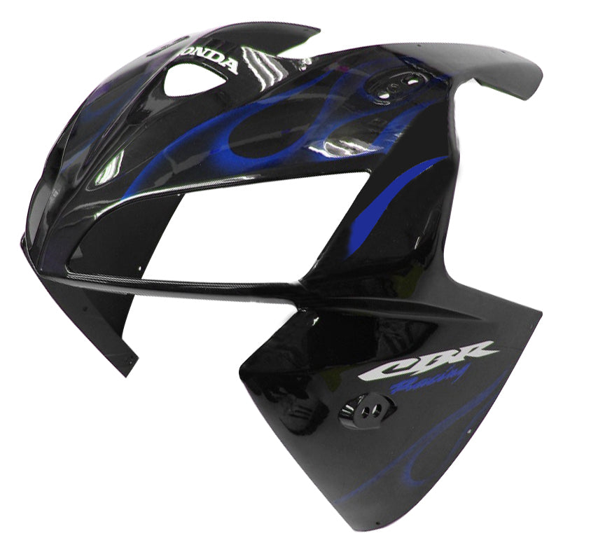 2005-2006 Honda CBR 600 RR Svart & Blue Flame Racing-kåper generisk