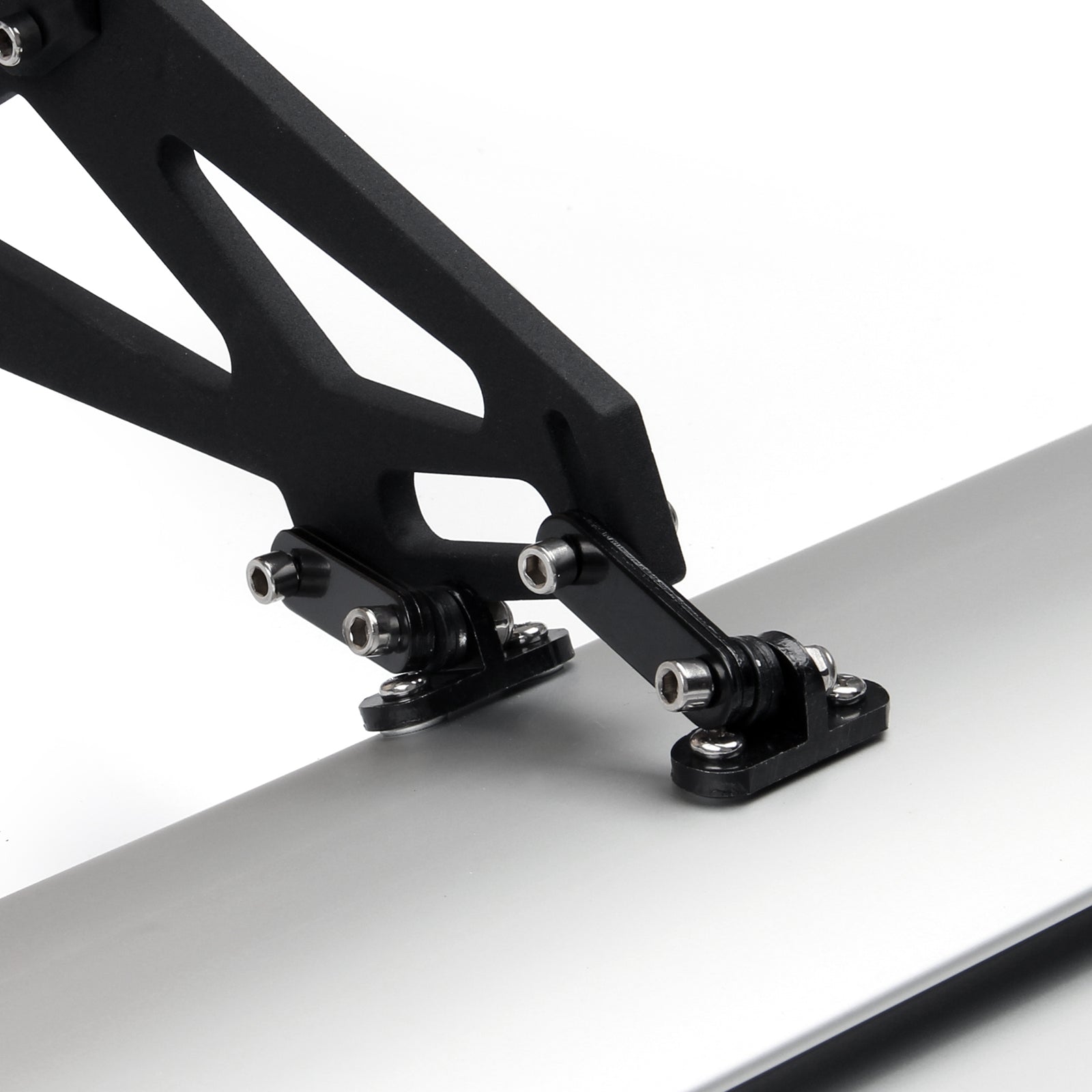 53" Universell Sedan Justerbar Aluminium GT Bakre Bagagevinge Racing Spoiler Silver