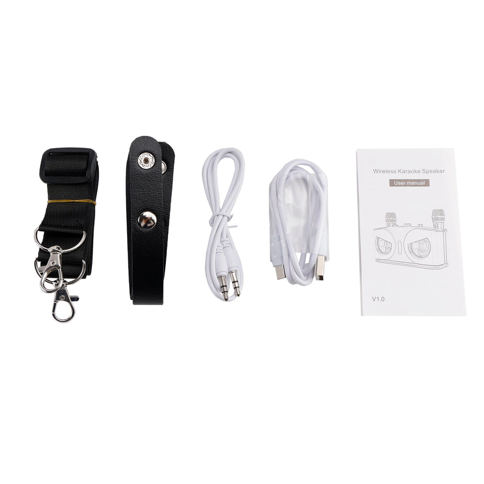 Wireless Bluetooth Speaker High Power Dual Microphone Karaoke All-in-One Audio