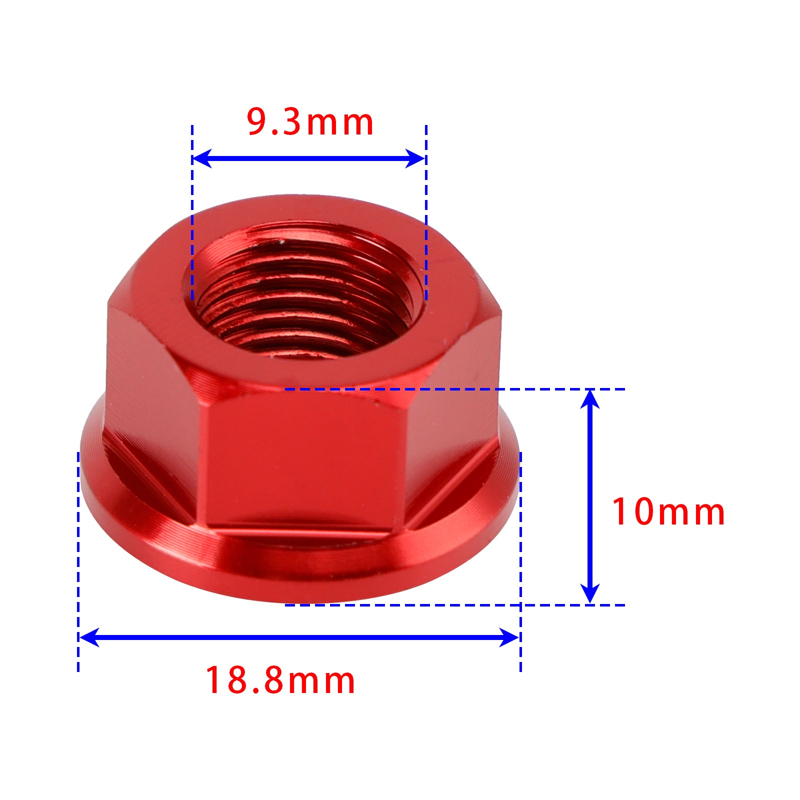 6x achtertandwielmoeren M10 x 1 mm voor Ducati Panigale V2 V4 V4S 1199 1299 12-24