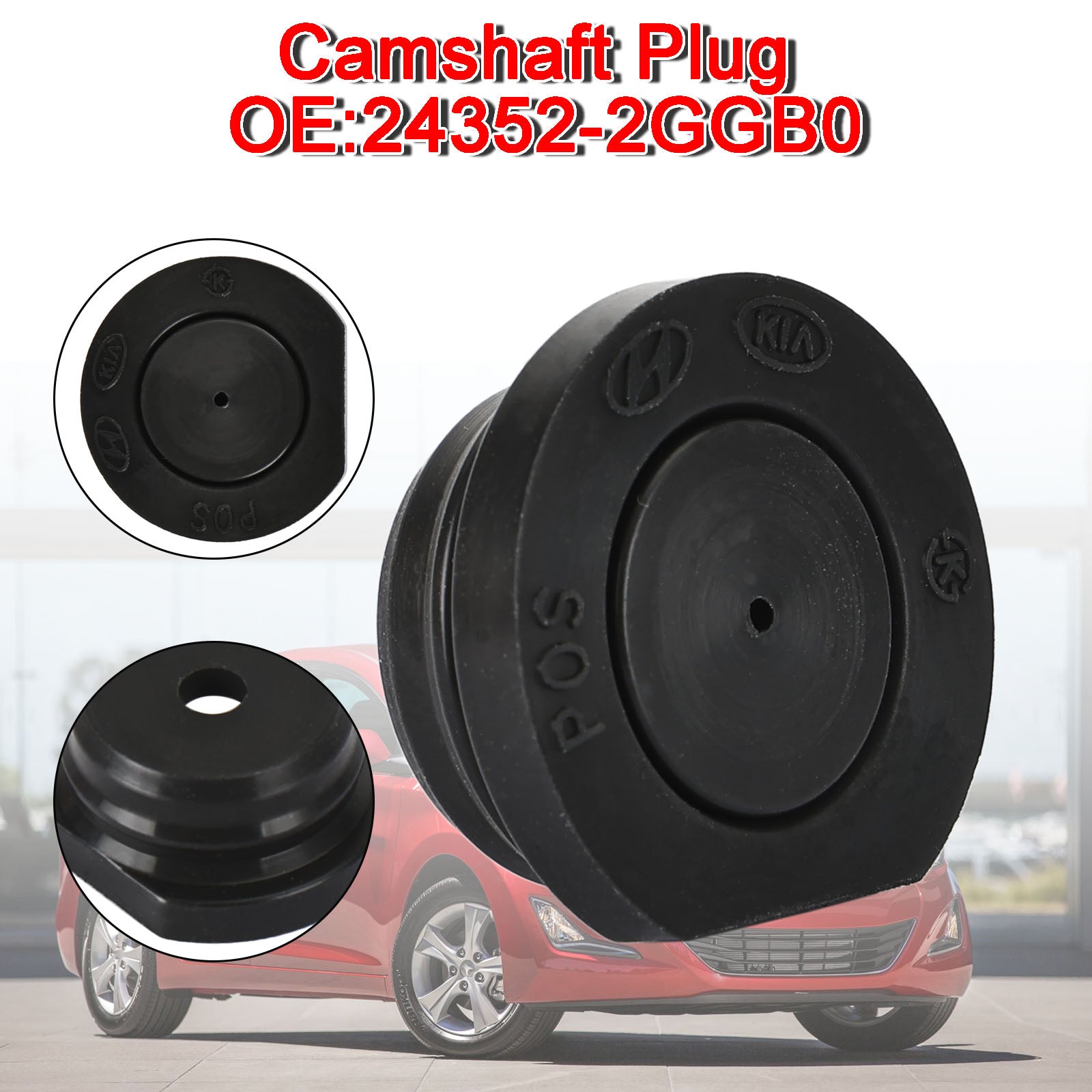 Novo plugue da árvore de cames se encaixa para Kia para Hyundai 24352-2GGB0 24352-2GGA0 Black