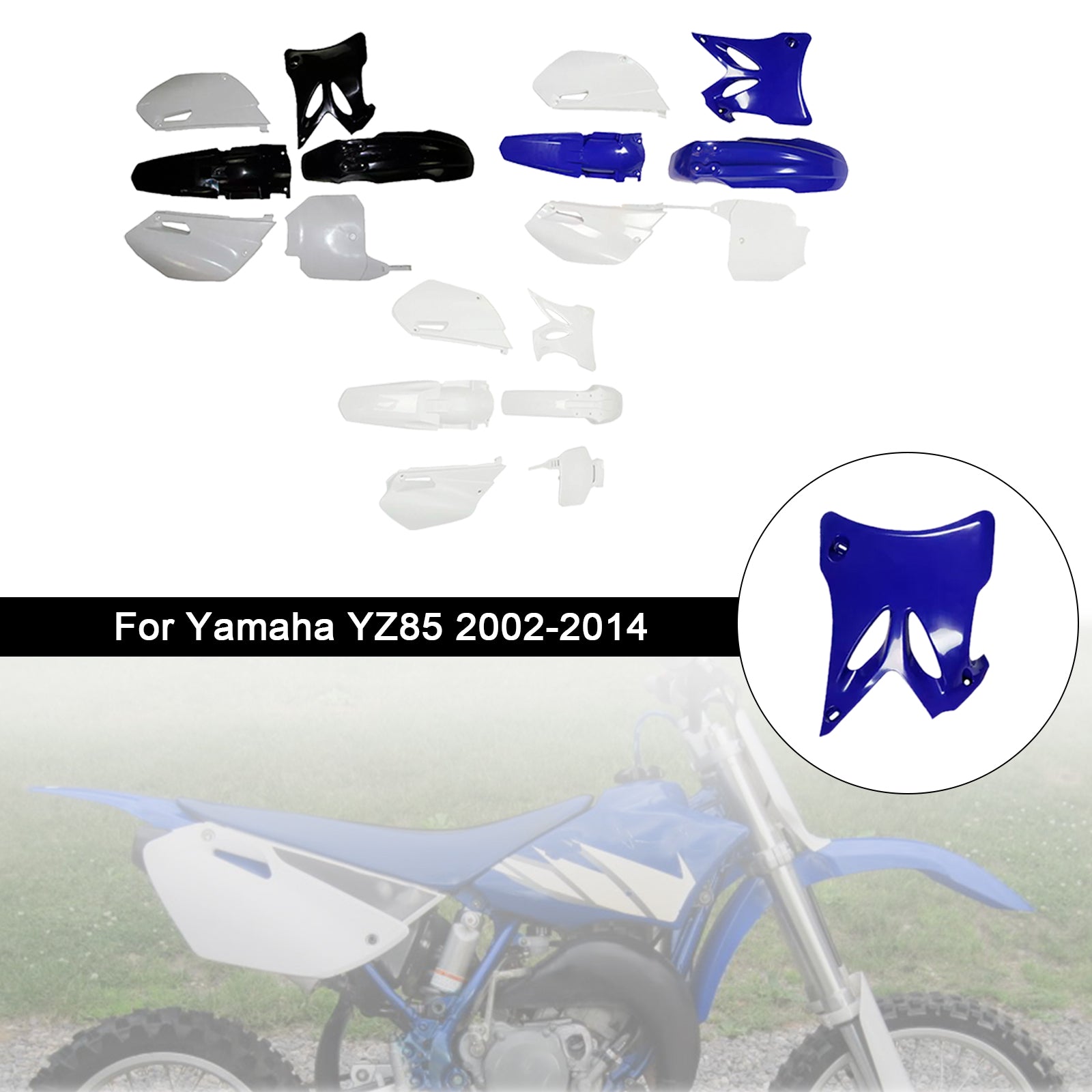 Body Plastic Kit Fender Fairing For Yamaha YZ85 2002-2014
