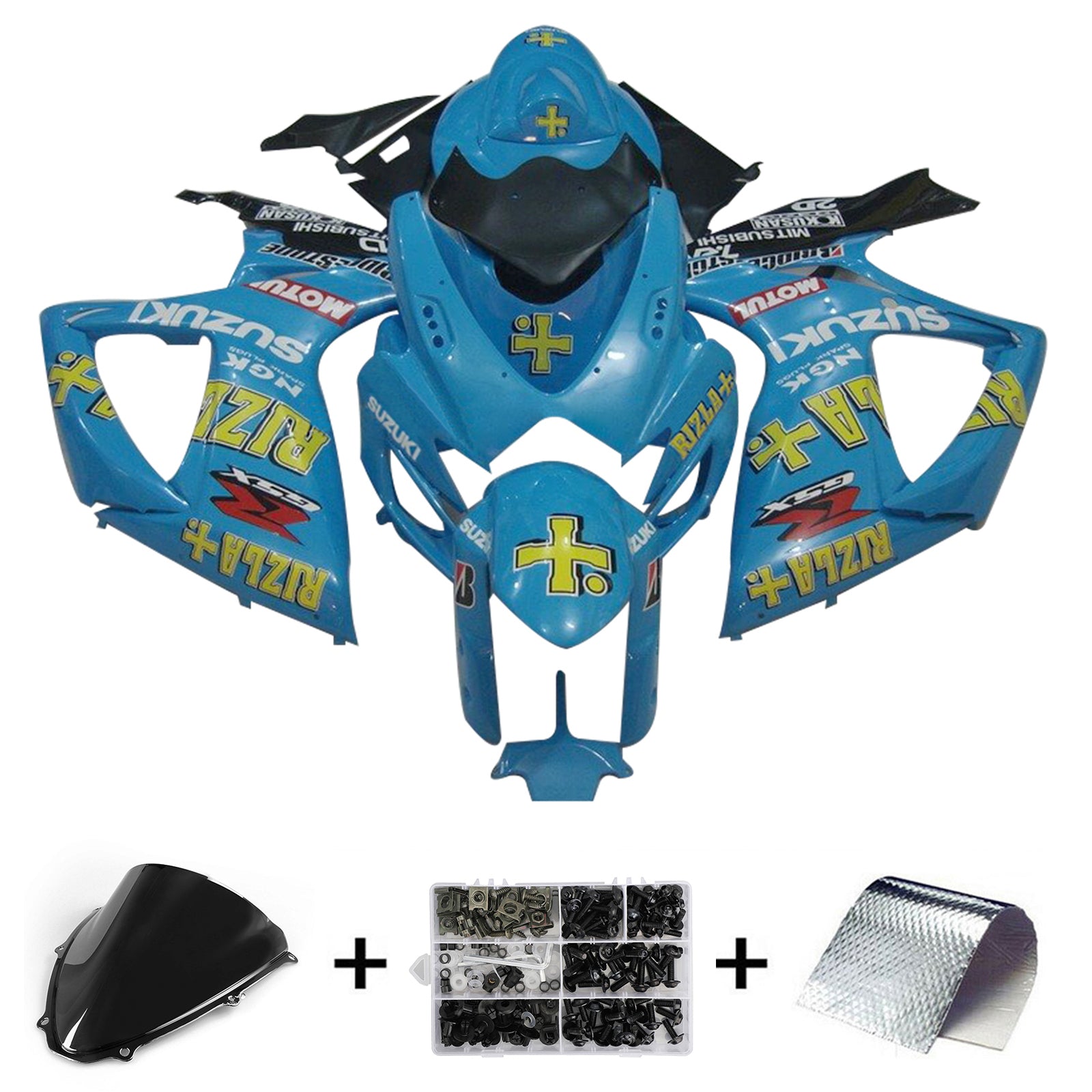 2006-2007 Suzuki GSXR 600/750 K6 Injeksjon Fairing Kit Bodywork Plastic ABS