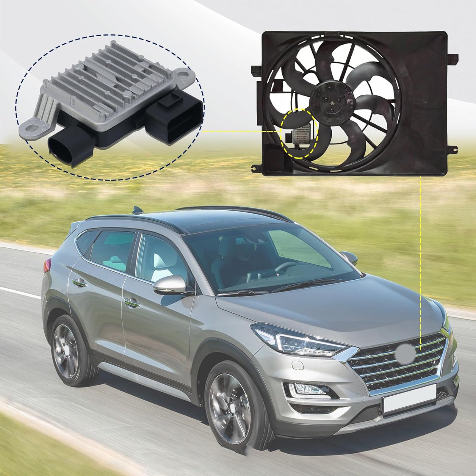 Module de commande de ventilateur de radiateur, pour Tucson Kia Sportage 2,4 l 16-20 25385D3500