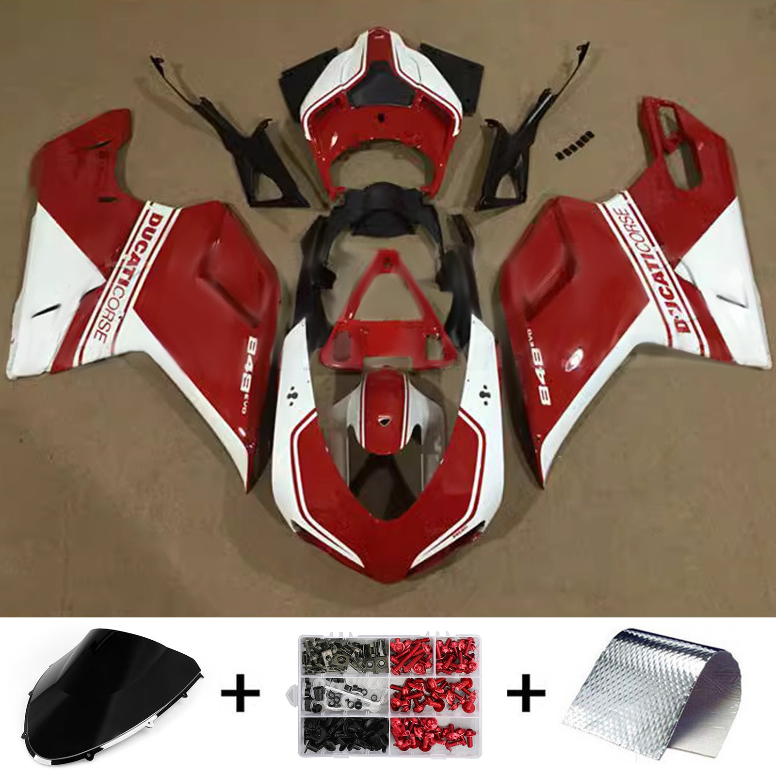 2007-2011 Ducati 1098 1198 848 Kit de carénage Bodywork Abs