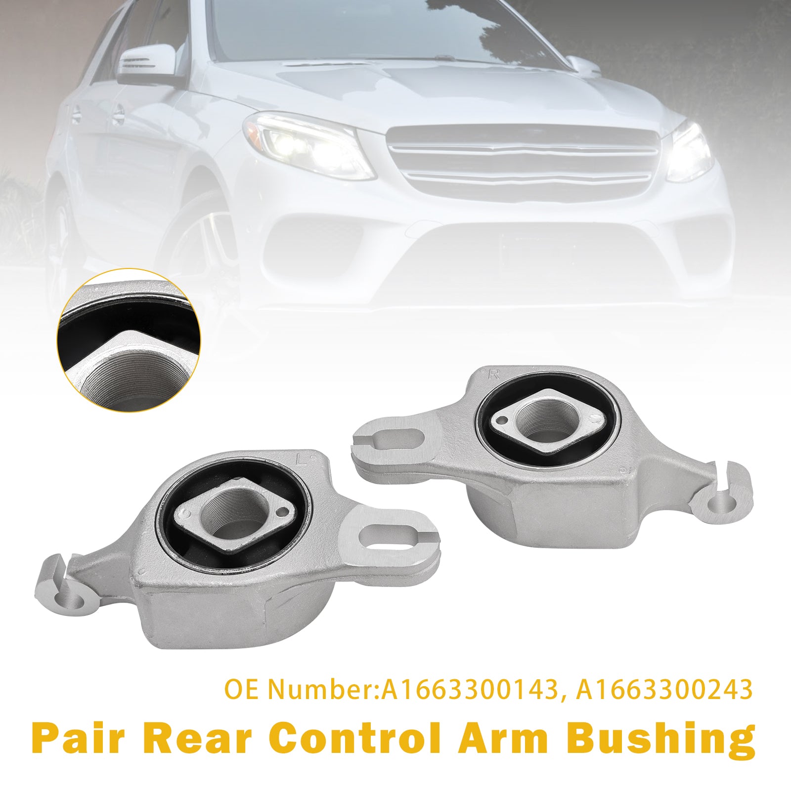 2x Rear Control Arm Bushing 1663300143 For Mercedes-Benz GL350 ML250 GLE63 AMG
