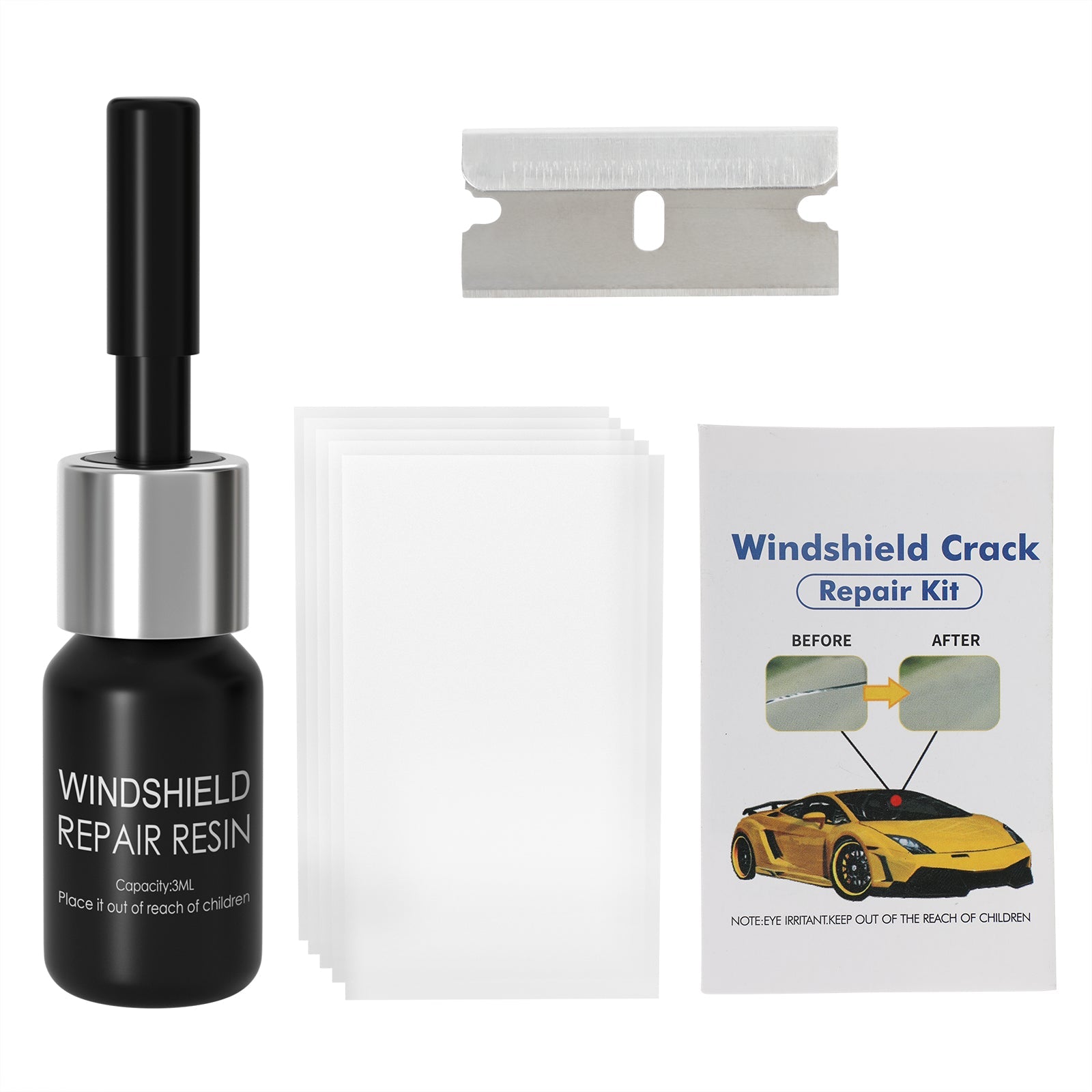 Bil Vindrutan Cracked Repair Tool Upgrade Auto Glass Nano Repair Fluid