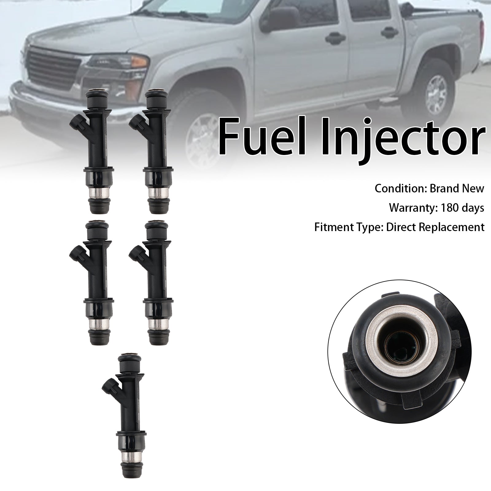 Injecteur de carburant 12589465, 5 pièces, pour Hummer H3, Chevrolet Trailblazer Colorado