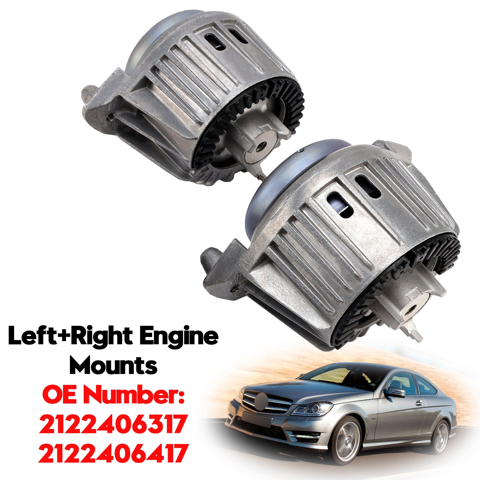 2007-2014 Mercedes-Benz Clase C S204 2 soportes de motor izquierdo + derecho 2122406317 2122406417