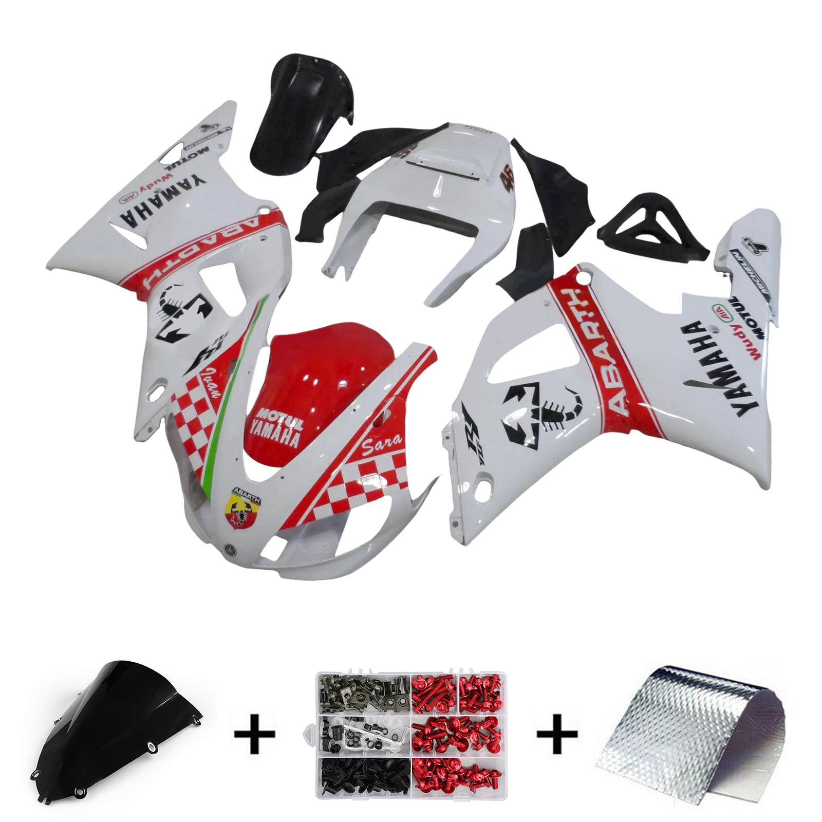 1998-1999 YAMAHA YZF-R1 injektionsmässa kit Bodywork Plastic ABS
