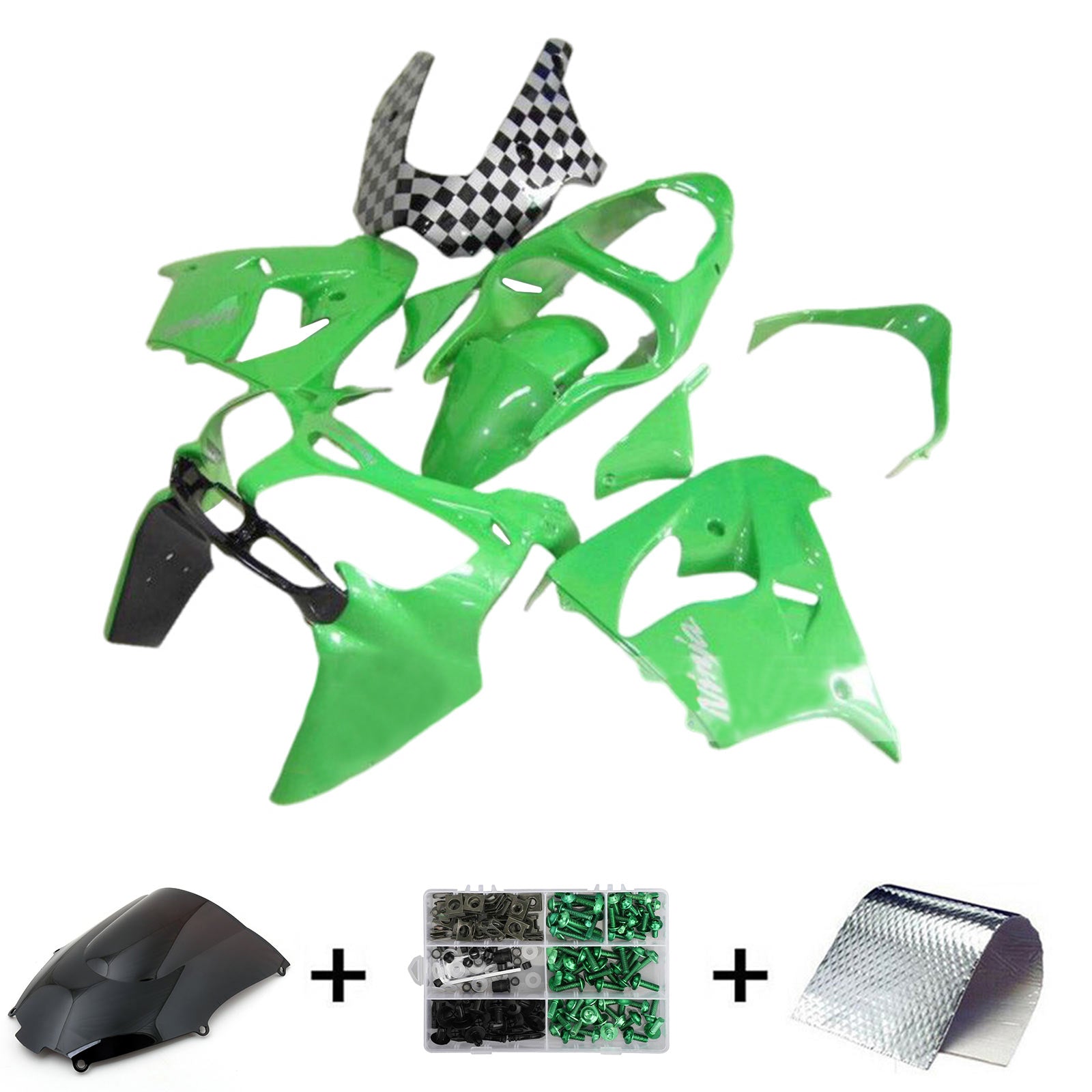2000-2001 KAWASAKI ZX9R Injektionsmässa kit Kroppsarbete Plastic ABS