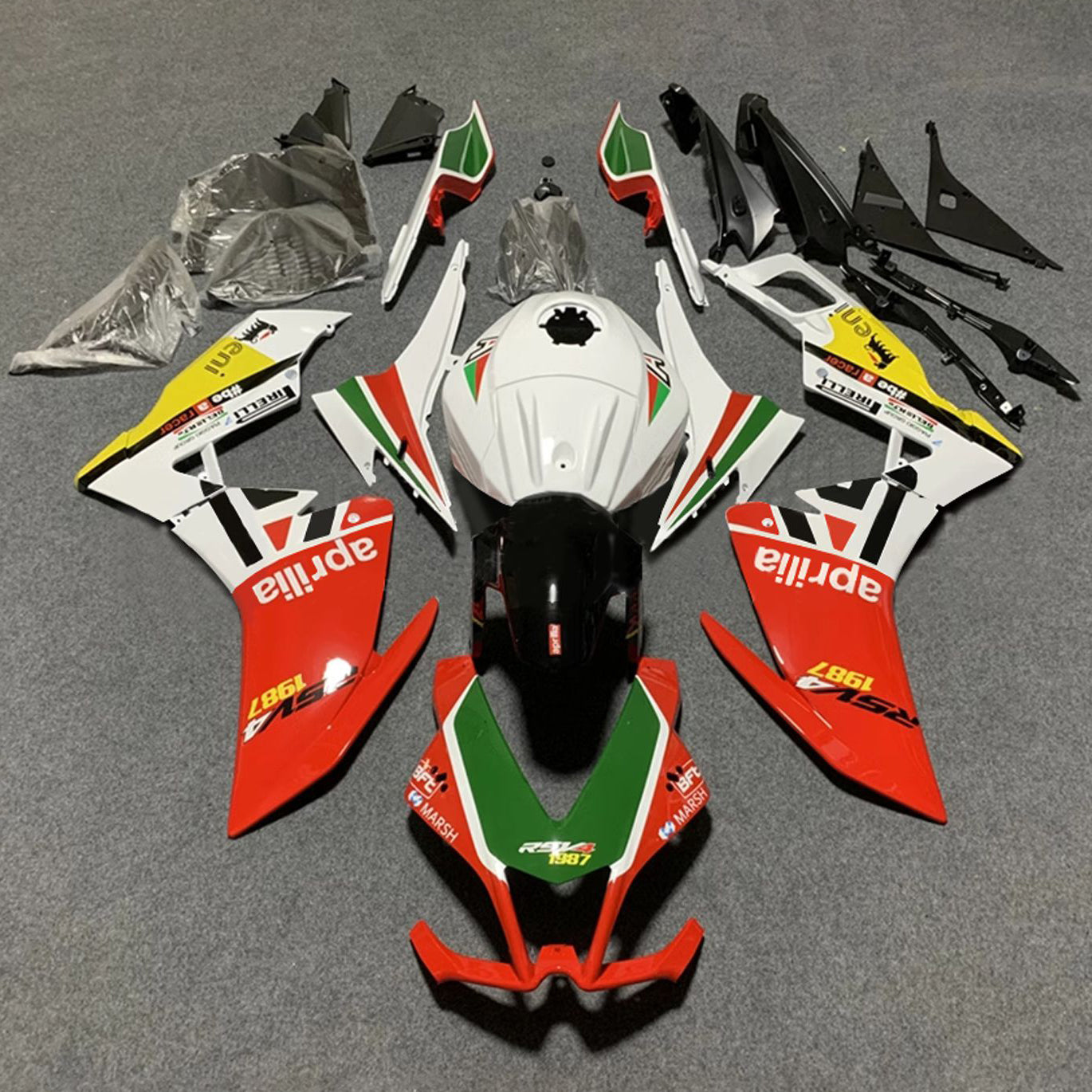 2012-2016 Aprilia RS4 125 50 Injektionsmässa Kit karosseri
