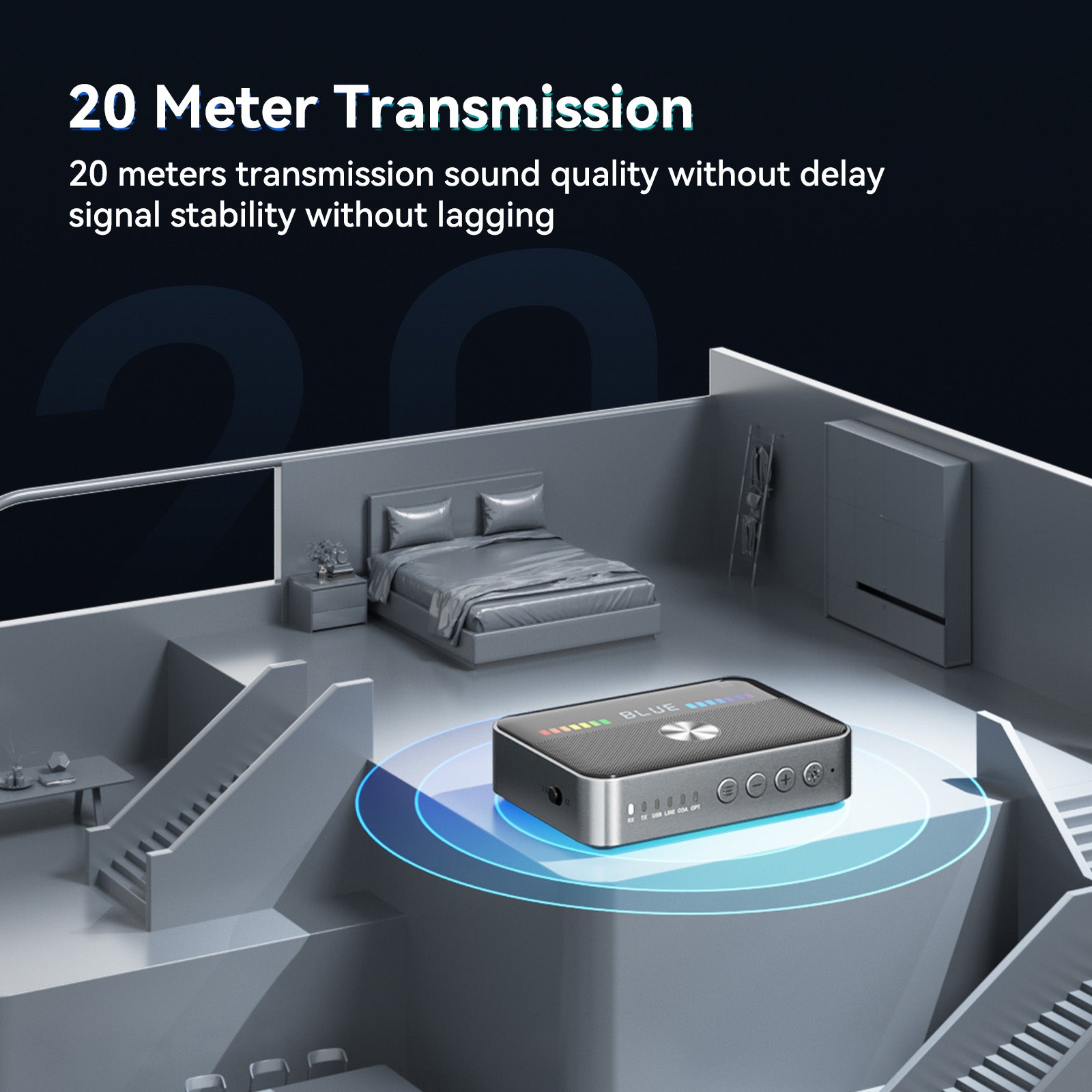 Receptor Bluetooth 5,3, adaptador NFC Bluetooth, transmisor HIFI de fibra óptica Coaxial