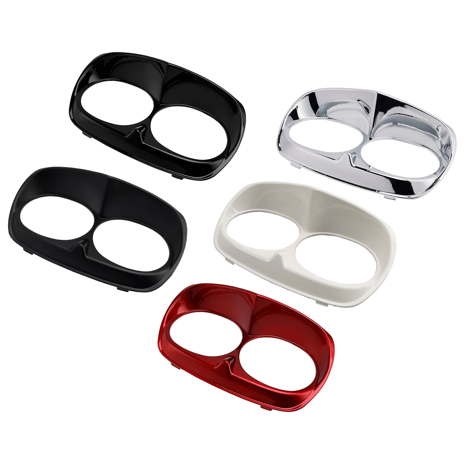 Dual Headlight Trim Bezel Cover Fairing For Road Glide 1998-2013
