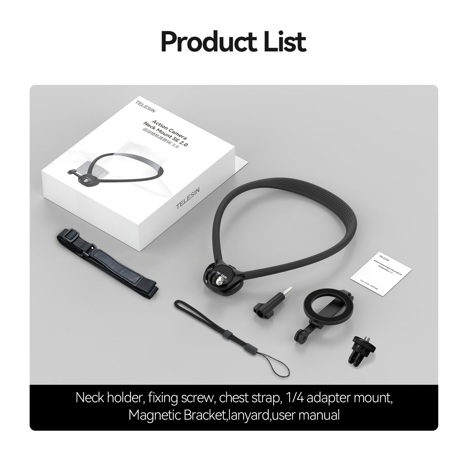 Twee in één magnetisch nekhalster luchtkussenvulling camera nekhouder SE2.0