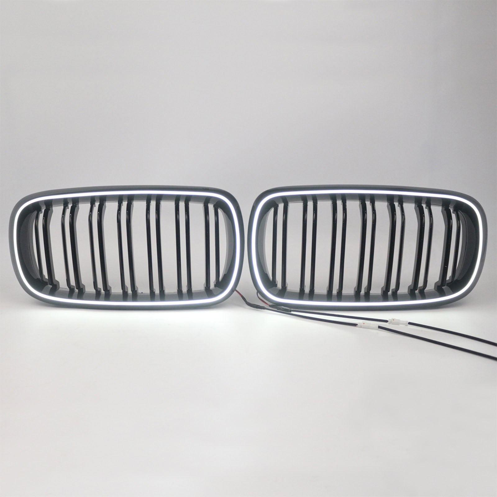 Double Slat Front Bumper Kidney Grille Fit BMW X5/X6 F15 F16 2013-2018