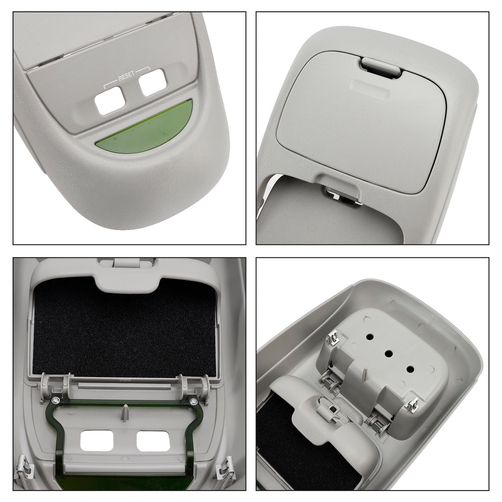 2002-2004 Ford F250 F-350 F-450 F-550 Super Duty Overhead Console Assembly w/o Sunroof Gray