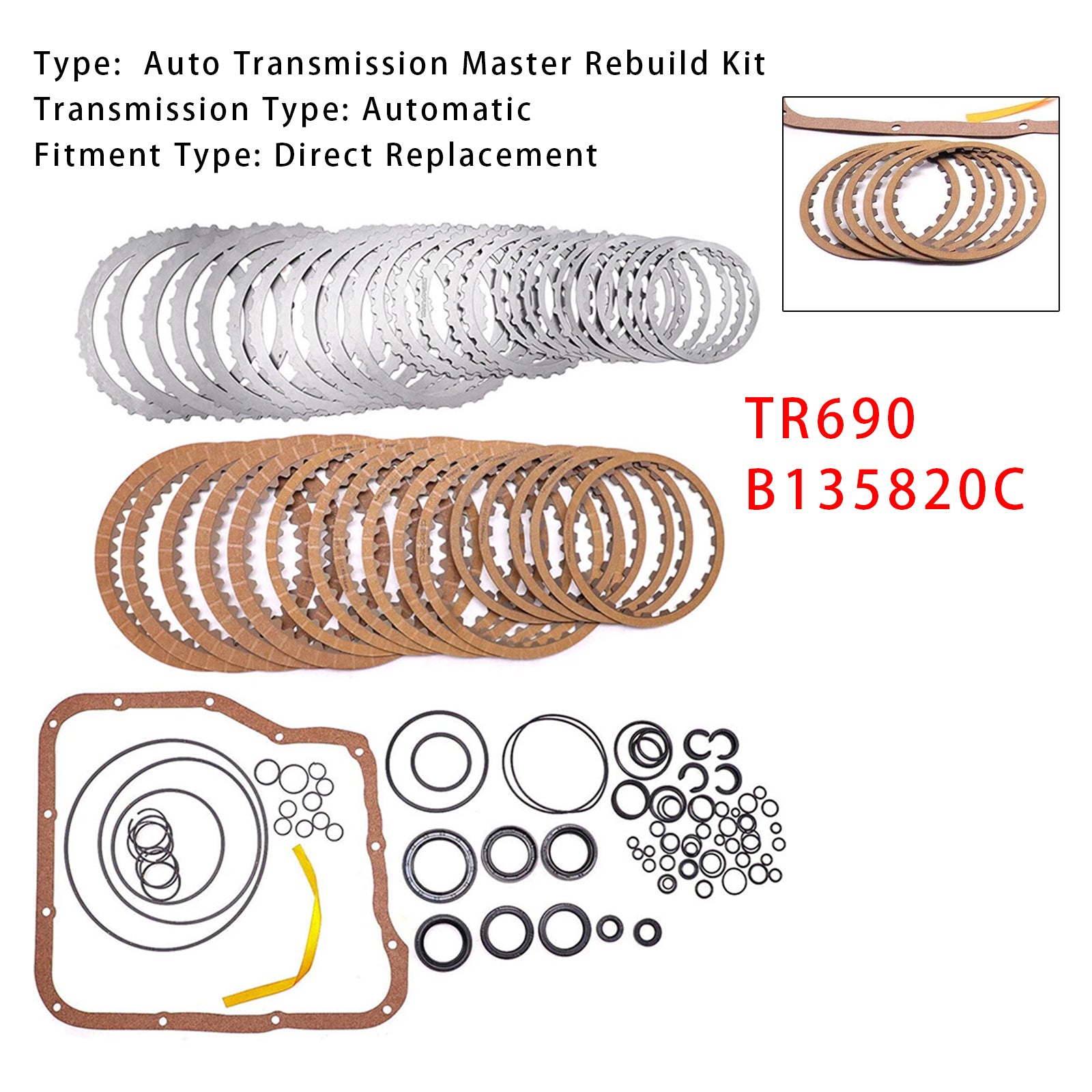 TR690 Auto Transmission Master Rebuild Kit Översyn för Subaru Outback CVT