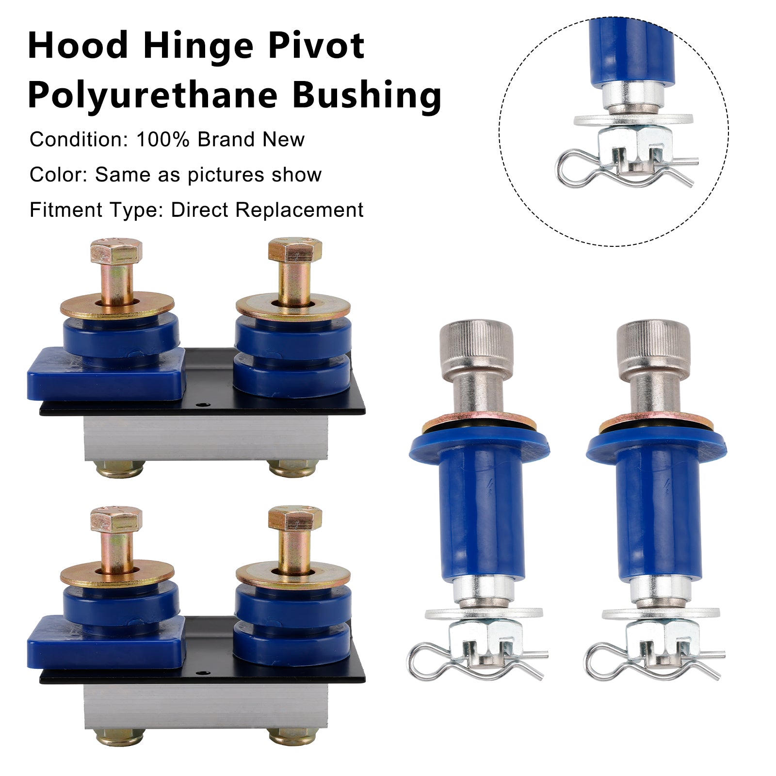 Hood Hinge Pivot Bushing Kit montering Bolt 13-04154 Fit Peterbilt 357 378 379