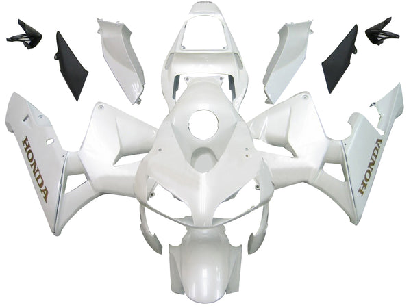 2003-2004 CBR600RR Bodywork Fairing White ABS Injection Molded Plastics Set Generic