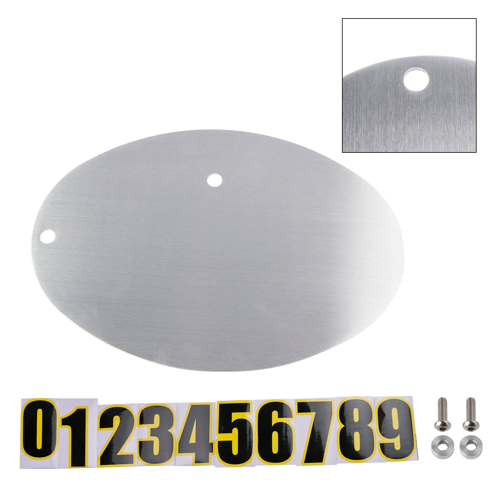 DIY universele motorfiets kentekenplaat aluminium aangepaste ovale nummerplaat