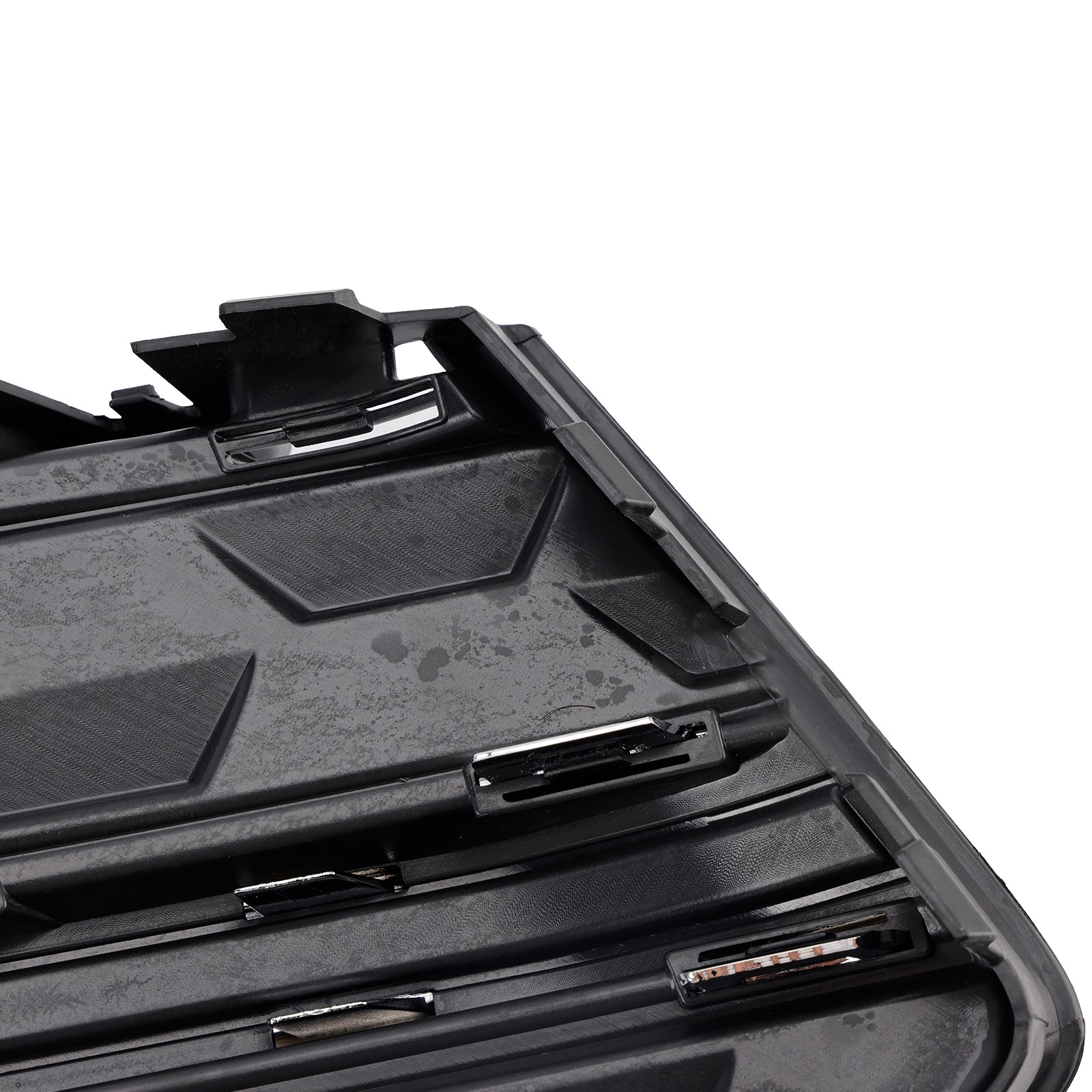 2023+ Audi A6 C8PA S-Line S6 2PCS Front Bumper Fog Light Grille Trim Black Chrome