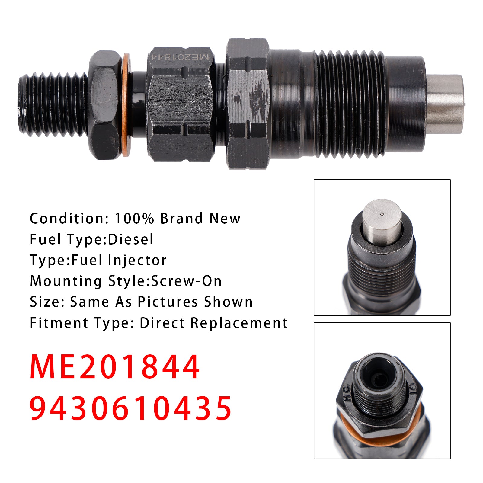 1Pcs Fuel Injector For Mitsubishi Delica Pajero 4M40 4M40T 2.8L ME201844