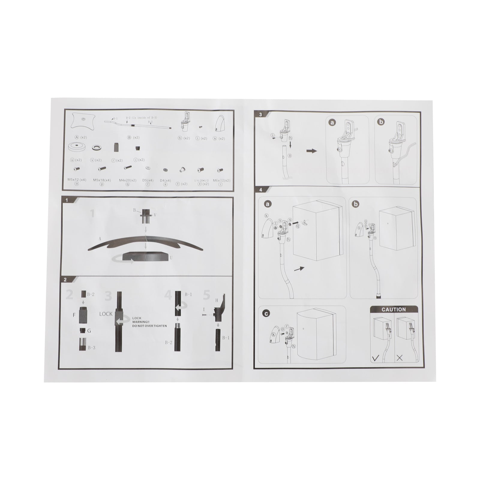 Universal Surround Sound Adjustable Height Speaker Stands Set Of 2 Speaker