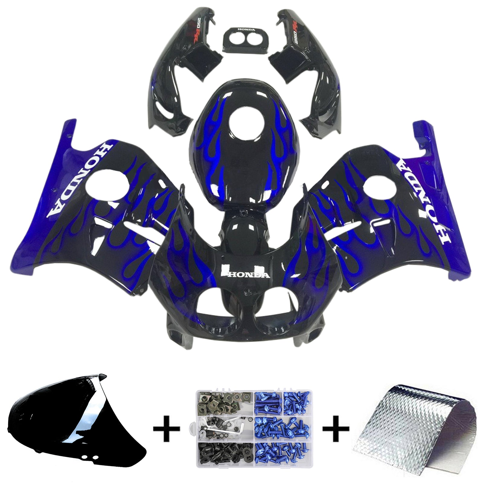 1990-1998 Honda CBR250RR MC22 Injeksjon Fairing Kit Bodywork Plastic ABS