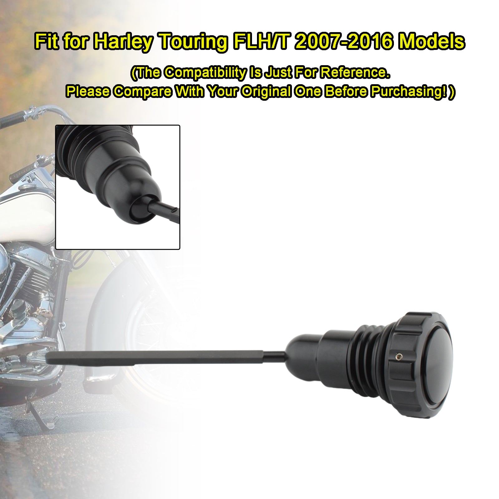 2007-2016 Harley Touring Flh/T Modèles Plug de capuchon de chariot à huile pour la tournée FLH/T