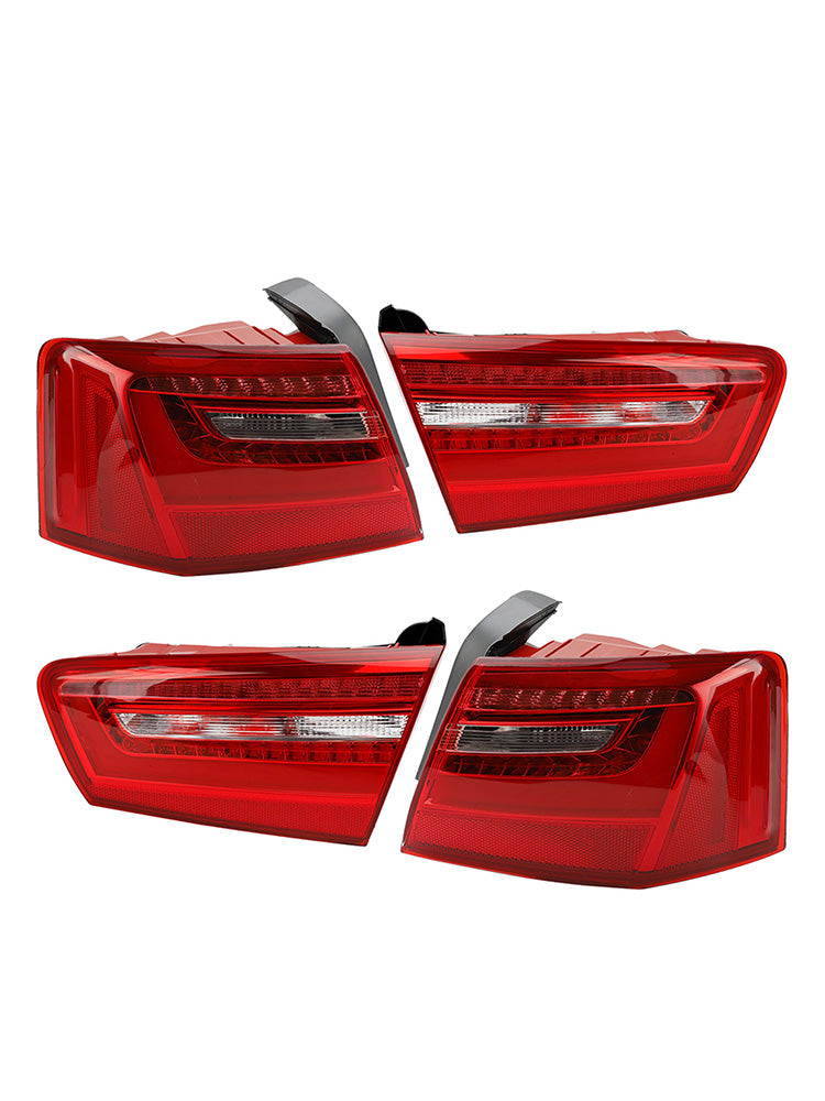 2012-2015 A6 C7 Car 4pcs Inner Outer LED Taillight Brake Light 4GD945093 4GD945094 Generic