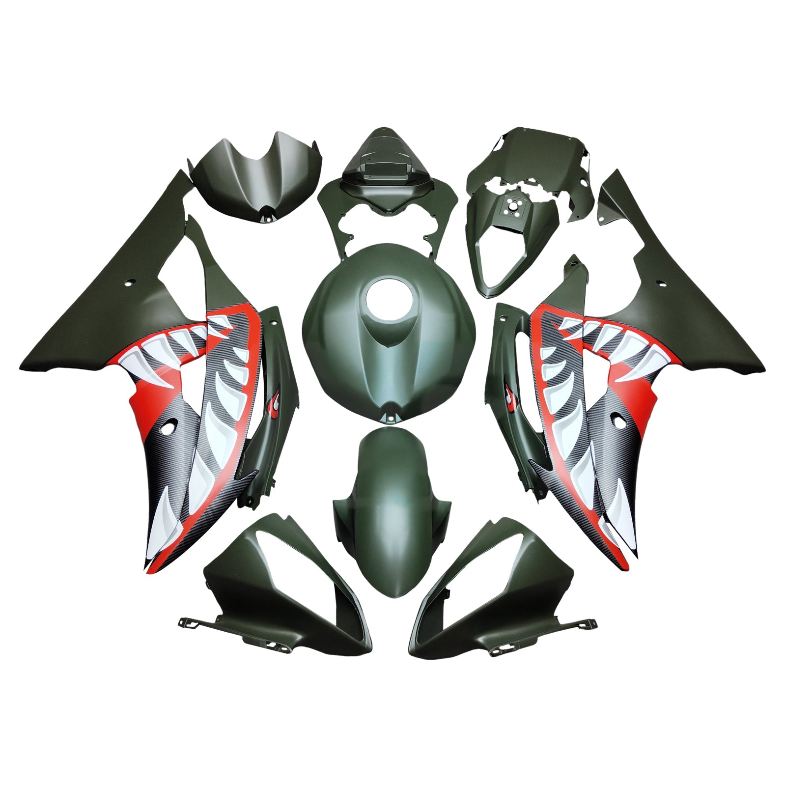 Kit de carénage d'injection carrosserie plastique ABS pour Yamaha YZFR6 YZF-R6 2008-2016
