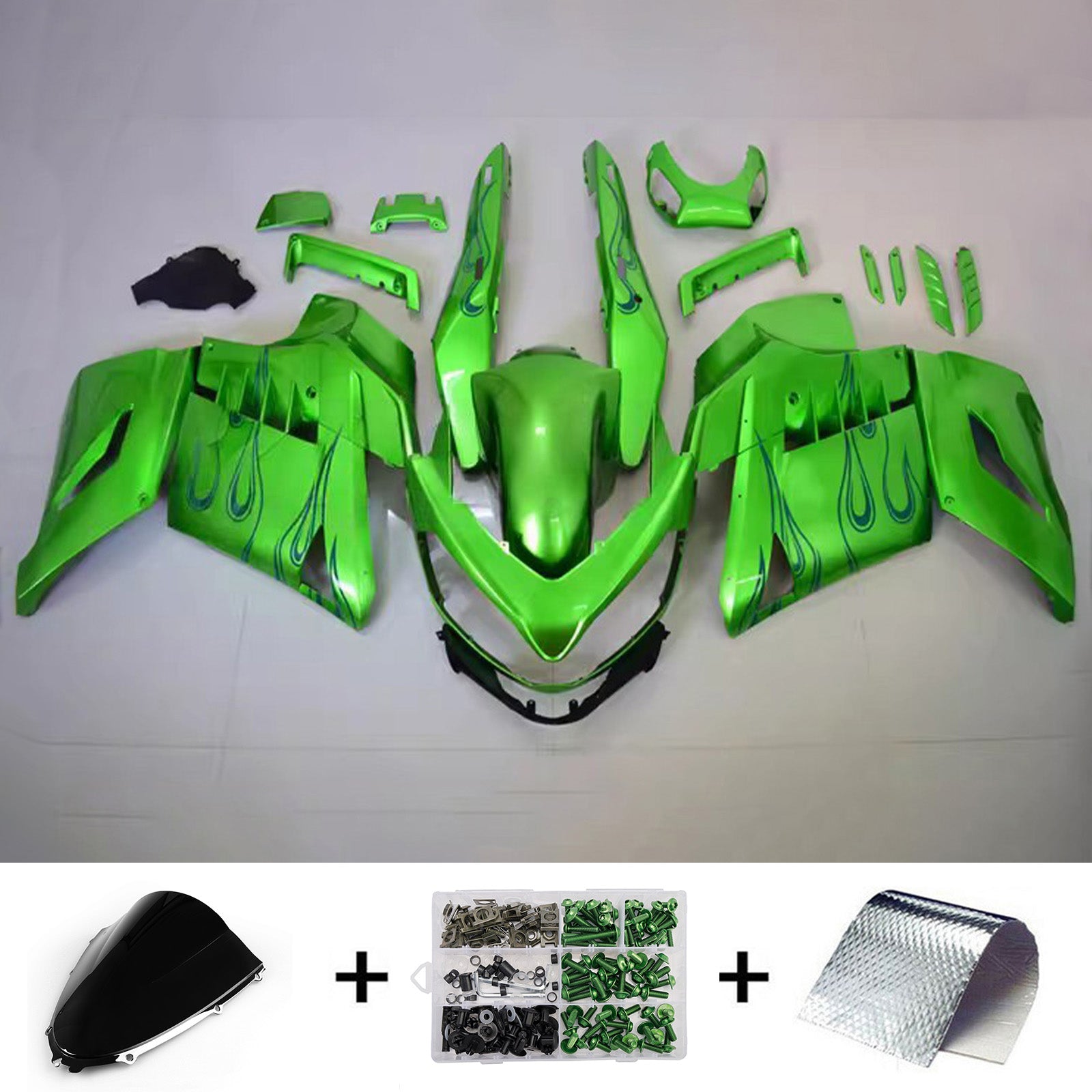 Injection Fairing Kit Bodywork fit For Kawasaki ZX14R ZZR1400 2006-2011