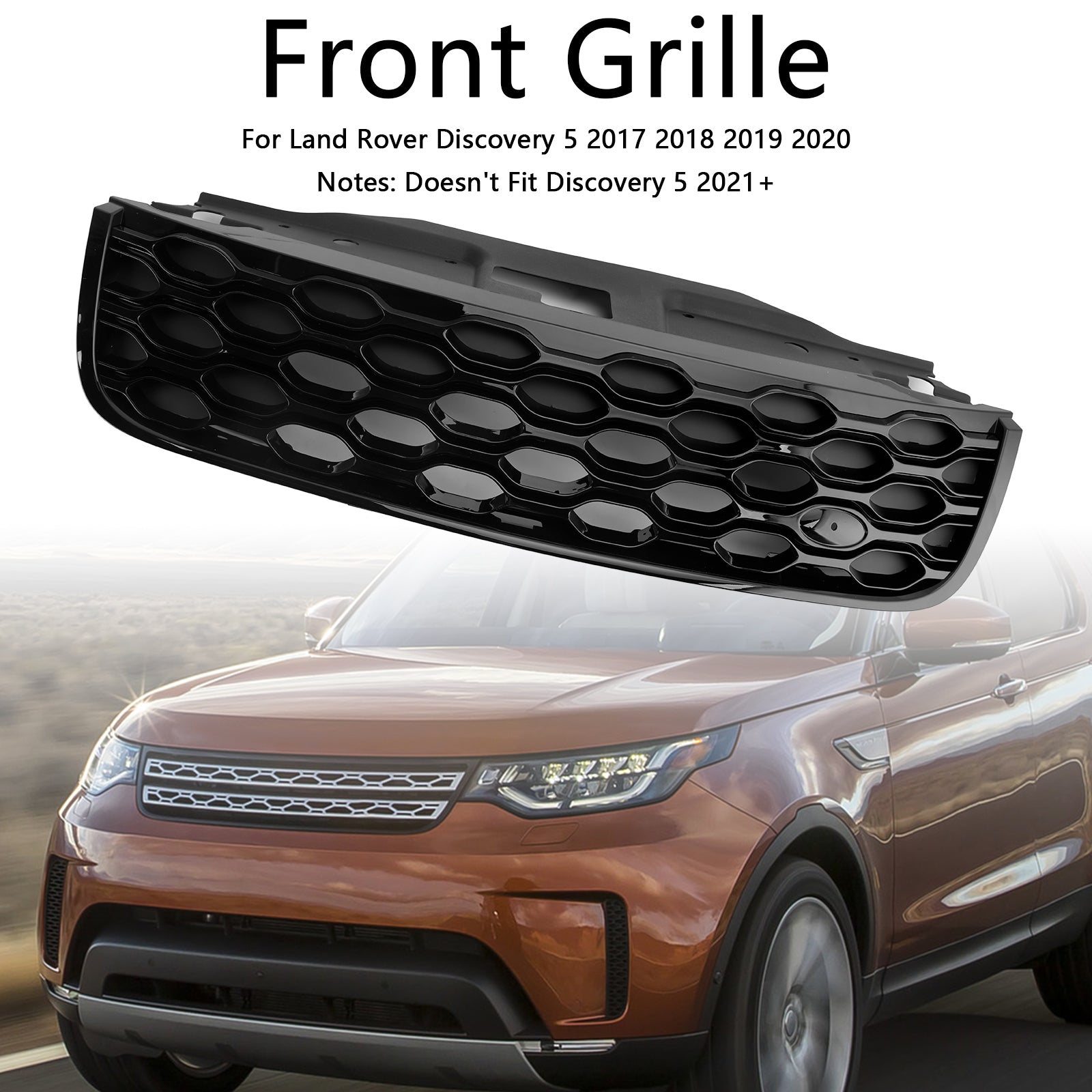 2017-2020 Land Rover Discovery 5 L462 Front Bumper Grill Grille Black