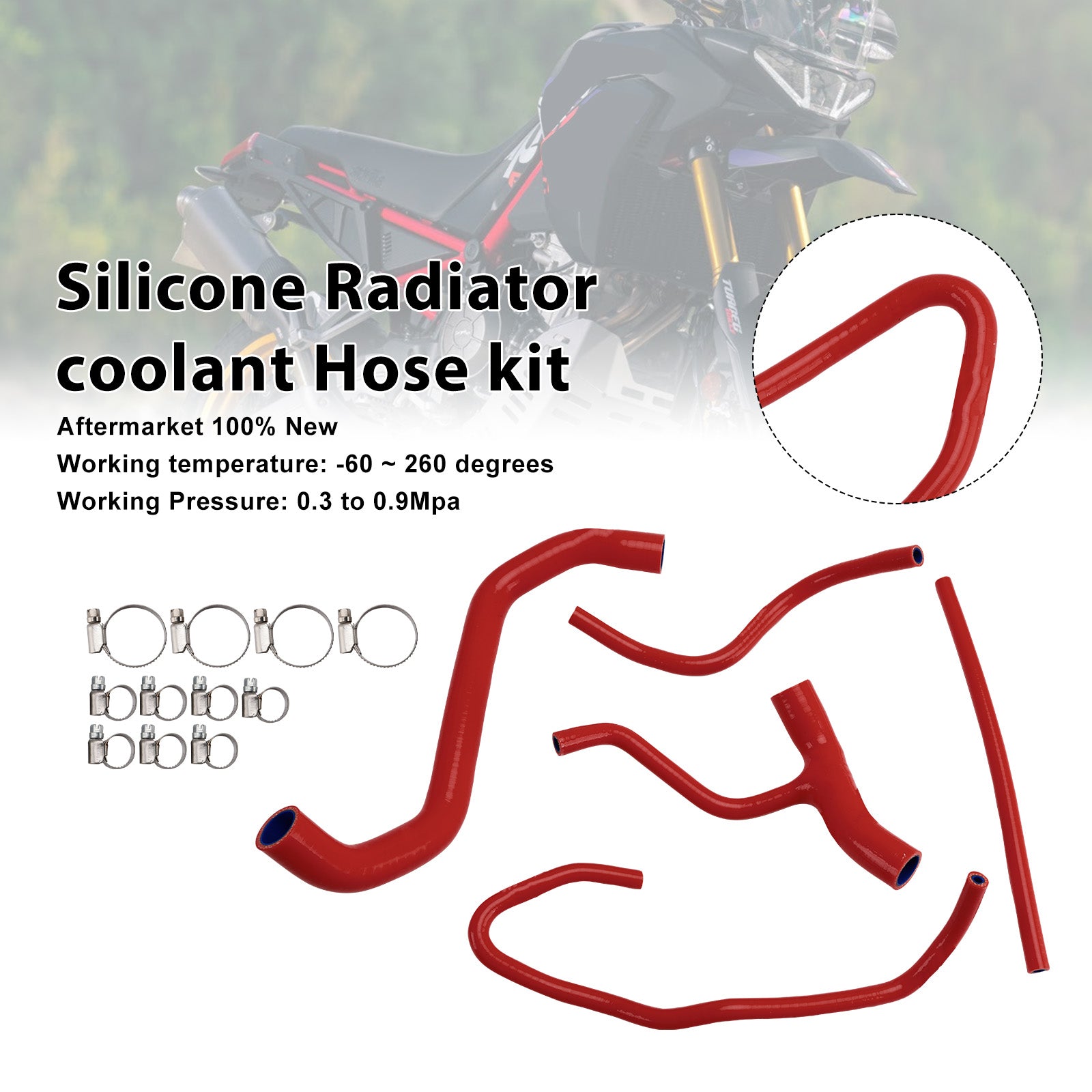 2022-2025 Aprilia Tuareg 660 Silicone Radiator coolant Hose