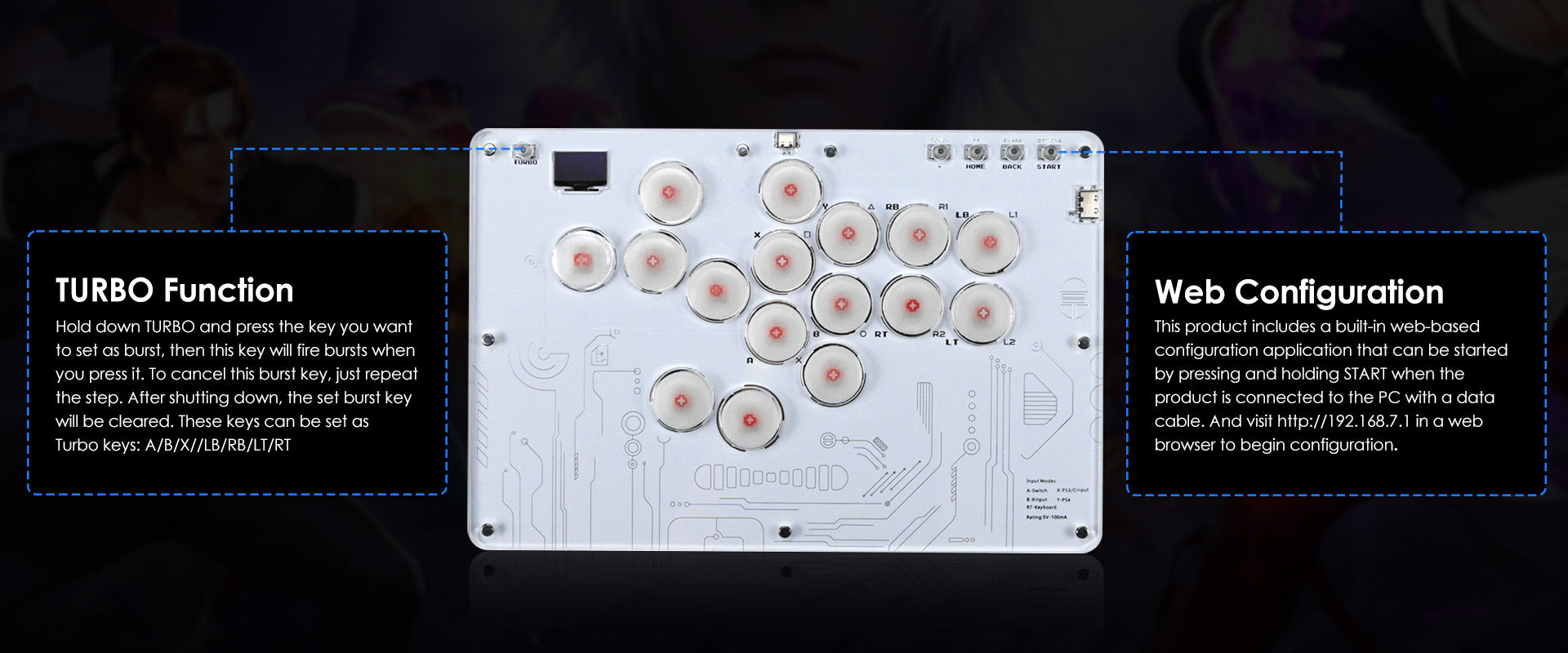 Hitbox Fighting Keyboard Hitbox Arcade Joystick Advanced Buttons Street Fighter 6 Steam Raspberry Pi Keyboard