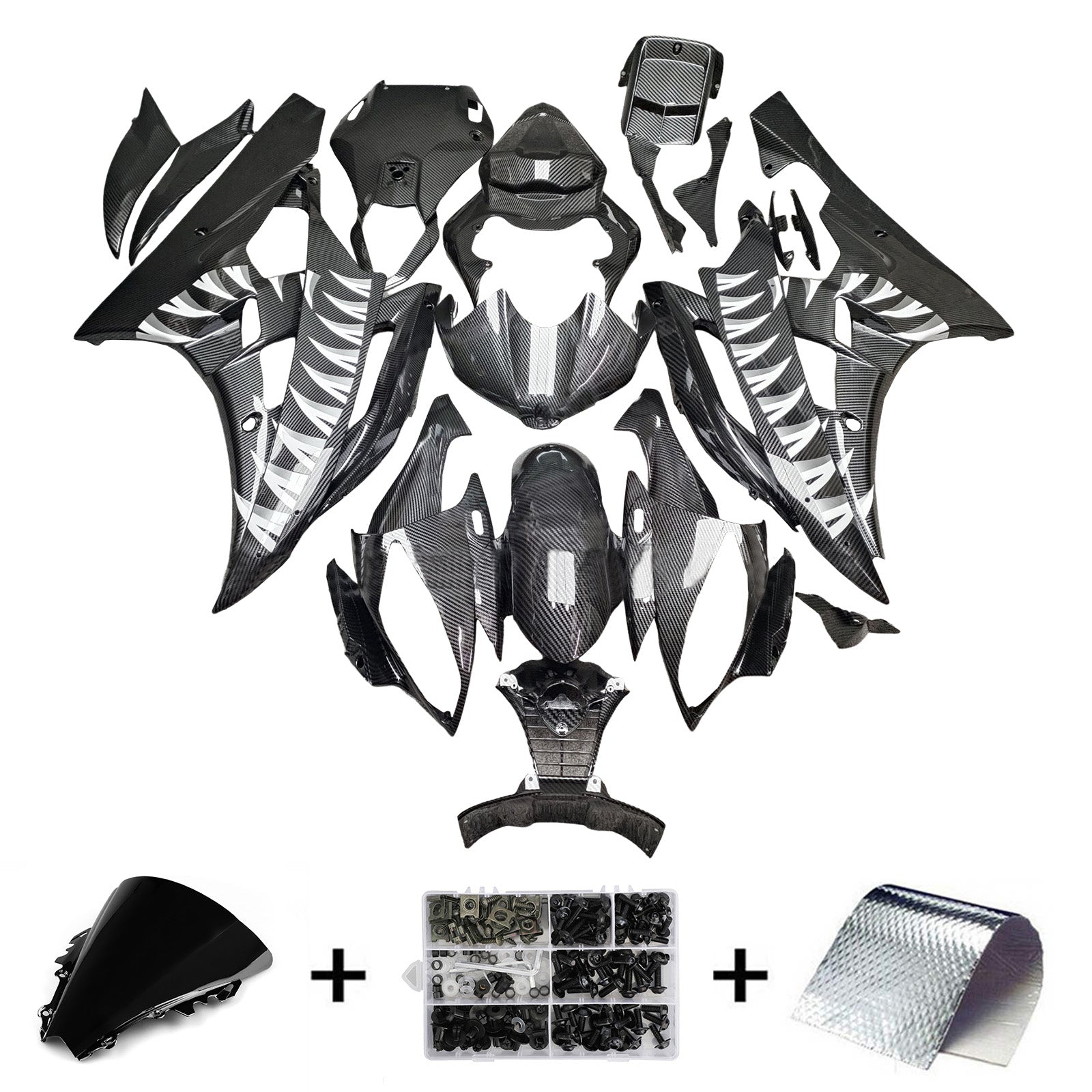 Kit de carénage d'injection carrosserie plastique ABS pour Yamaha YZFR6 YZF-R6 2006-2007