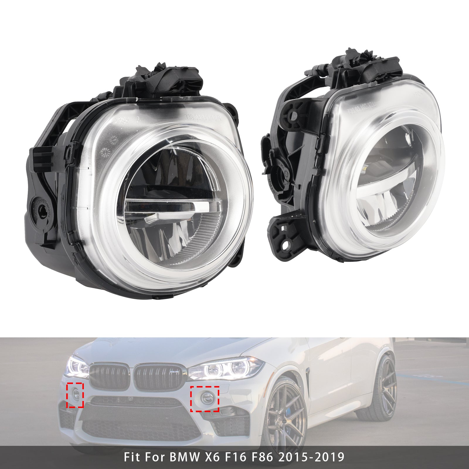 Pár LED predné hmlové svetlá pre BMW X3 F25 X4 F26 X5 F15 X6 F16 63177317252
