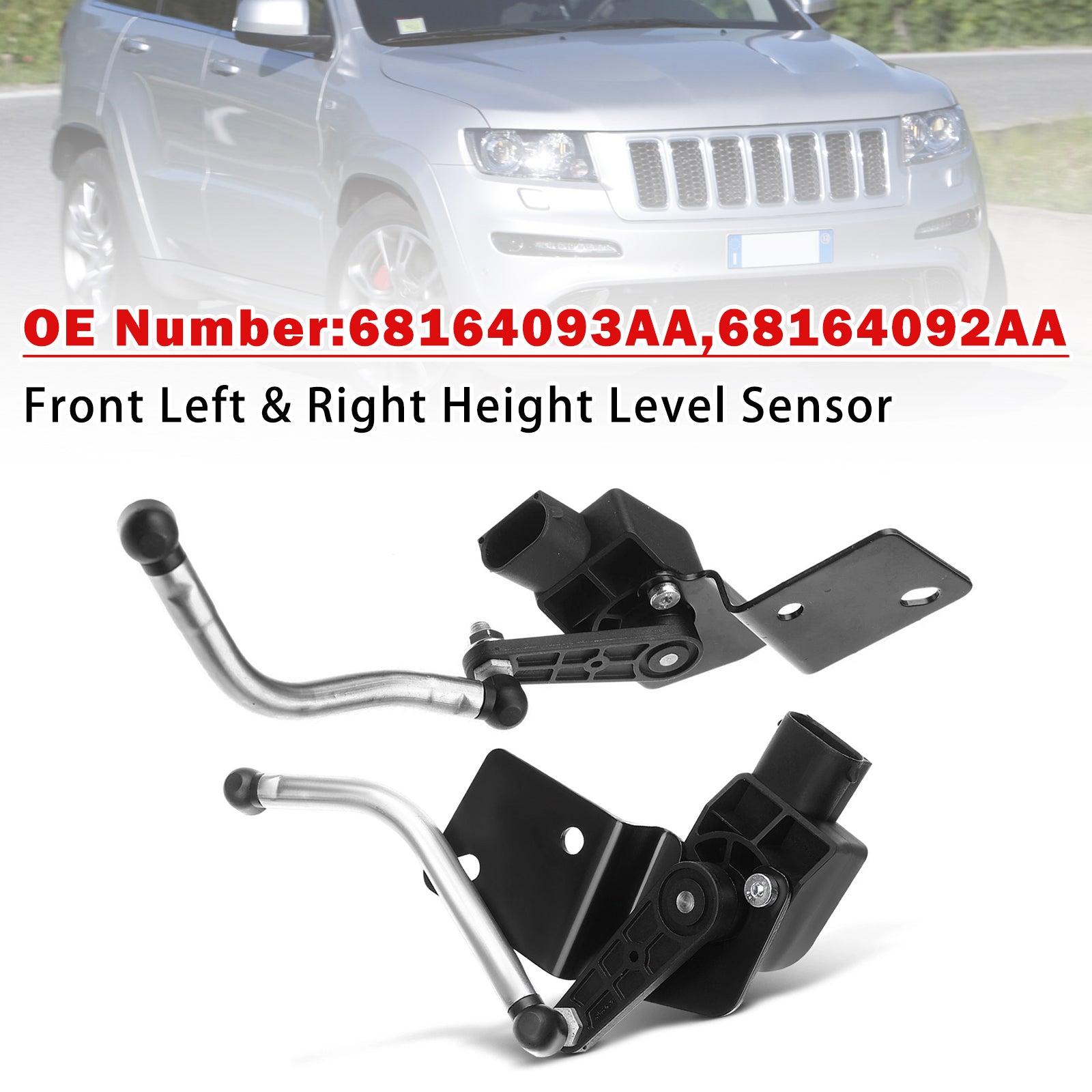 2x Front Height Level Sensor For Jeep Grand Cherokee Dodge Durango 2011-2015