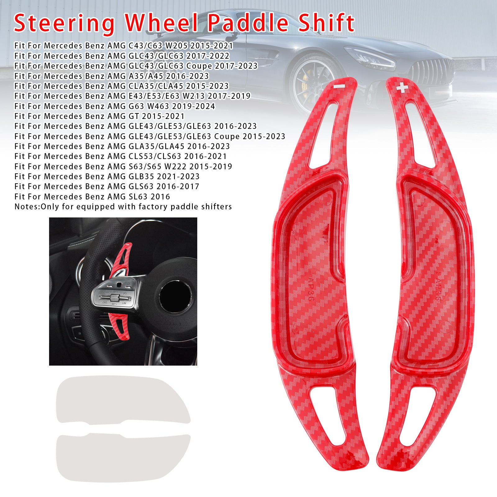 Extension de paletteur de volant pour Mercedes Benz AMG