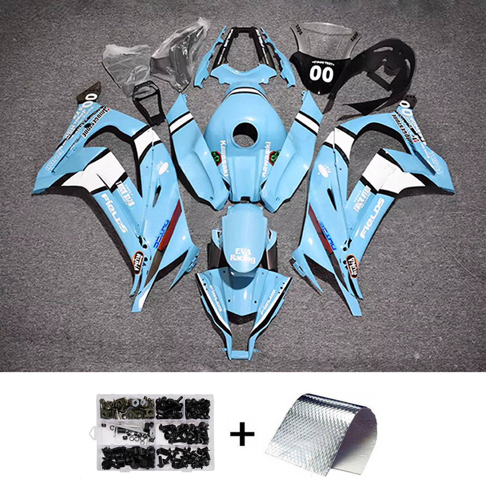 Injection Fairing Kit Bodywork Plastic ABS fit For Kawasaki ZX10R 2011-2015