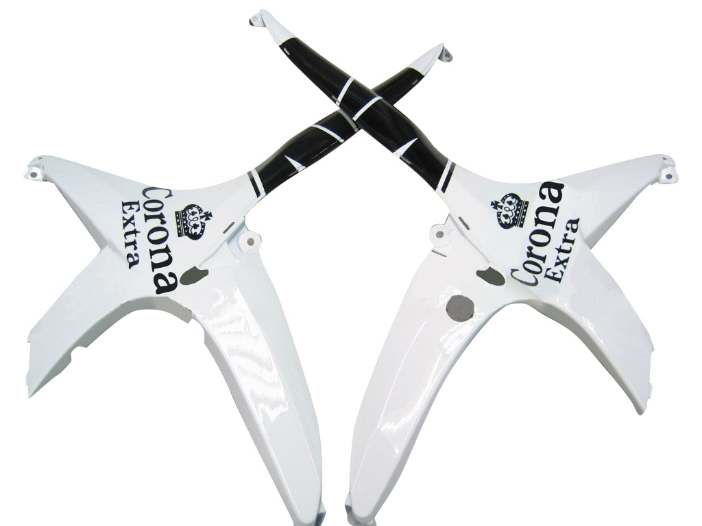 2008-2010 Suzuki GSXR 600 750 Black White Alstare Corona Racing Fairings générique