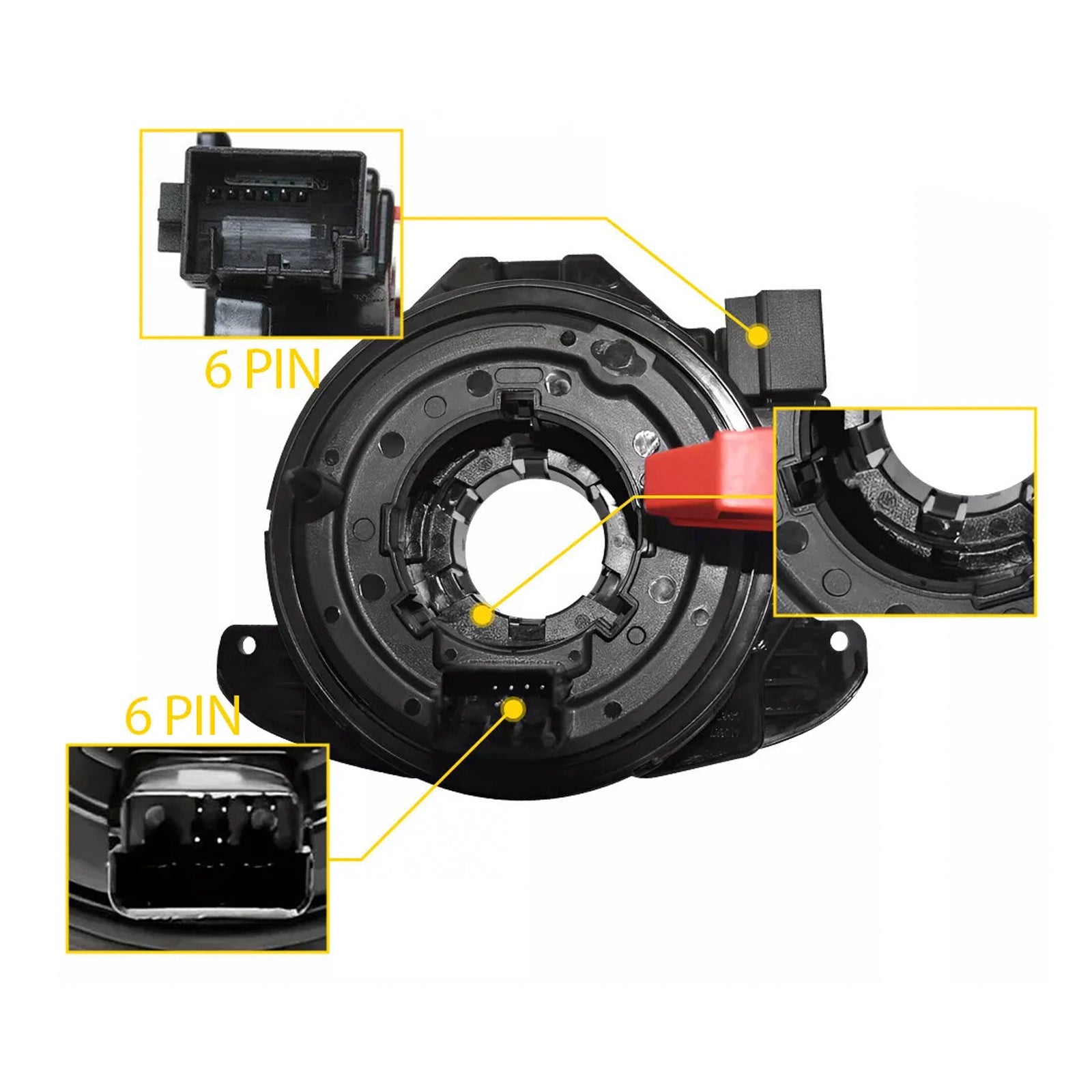 Spiraalkabel Klokveer Voetzoeker 6C0959653 Voor Seat Skoda Vw Polo V 6R1/6C1
