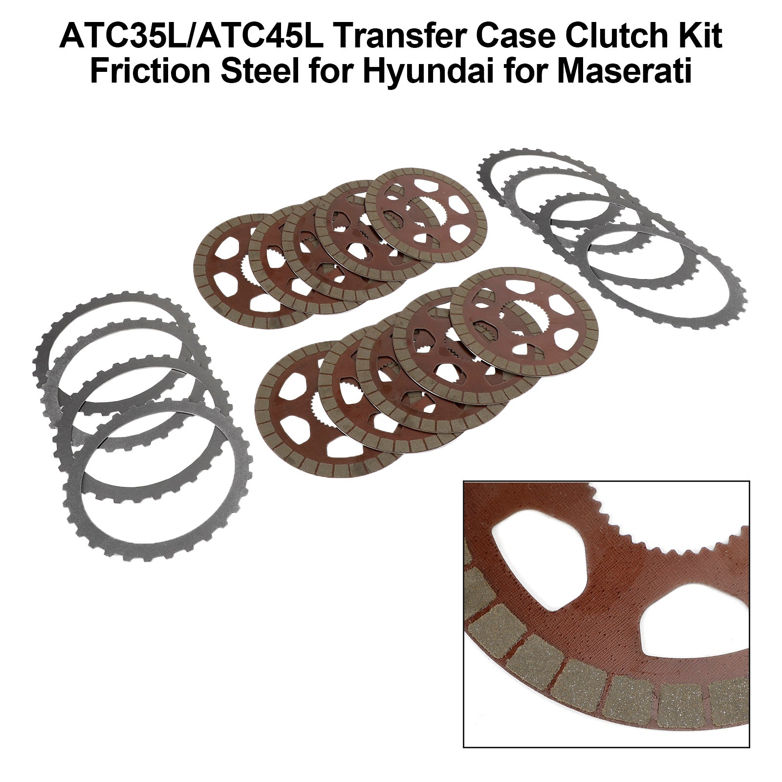 Hyundai & Maserati ATC35L/ATC45L Tussenbak Koppeling Kit Wrijvingsstaal