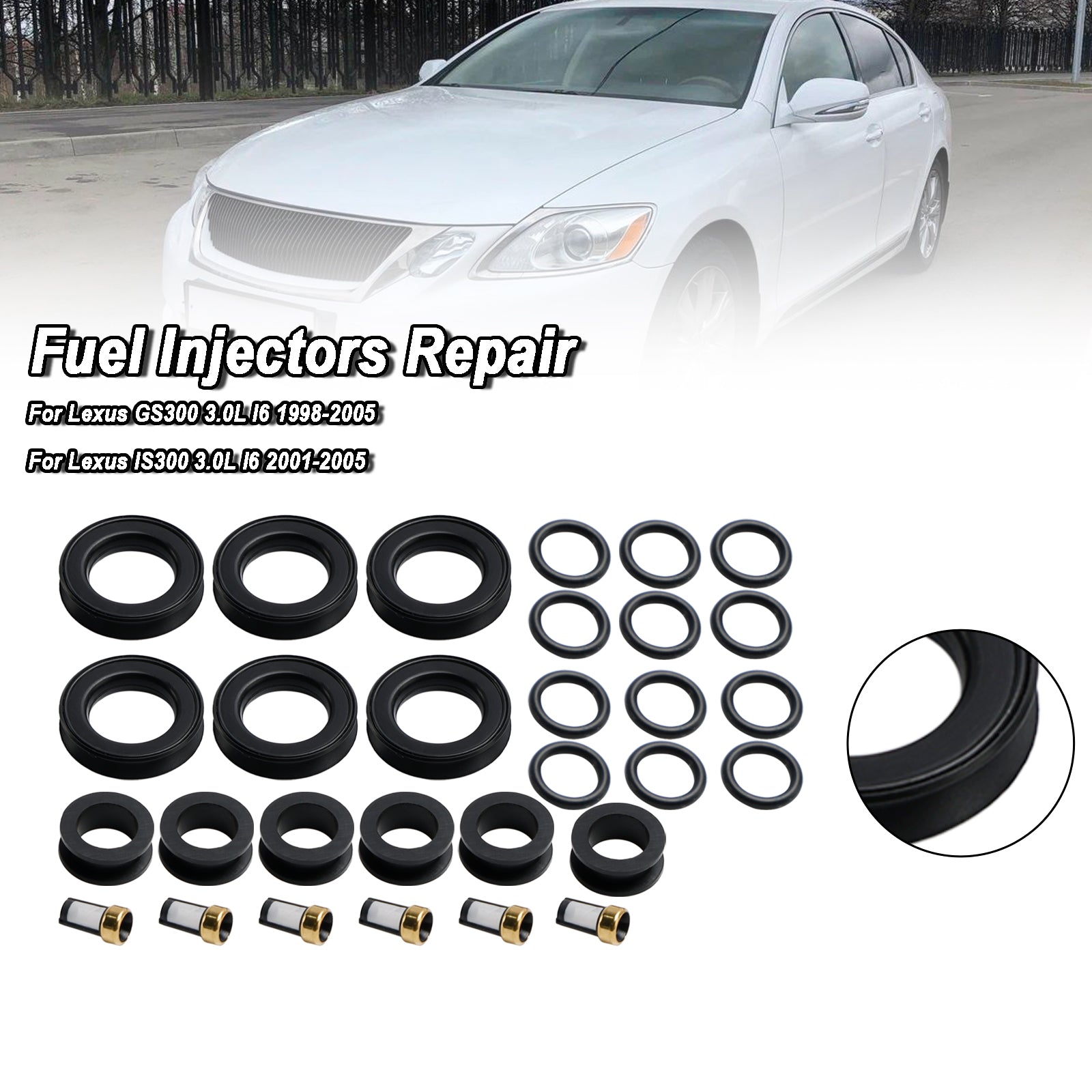 Bränsleinsprutningssats Fit Toyota Supra Fit Lexus SC300 IS300 3.0 98-05