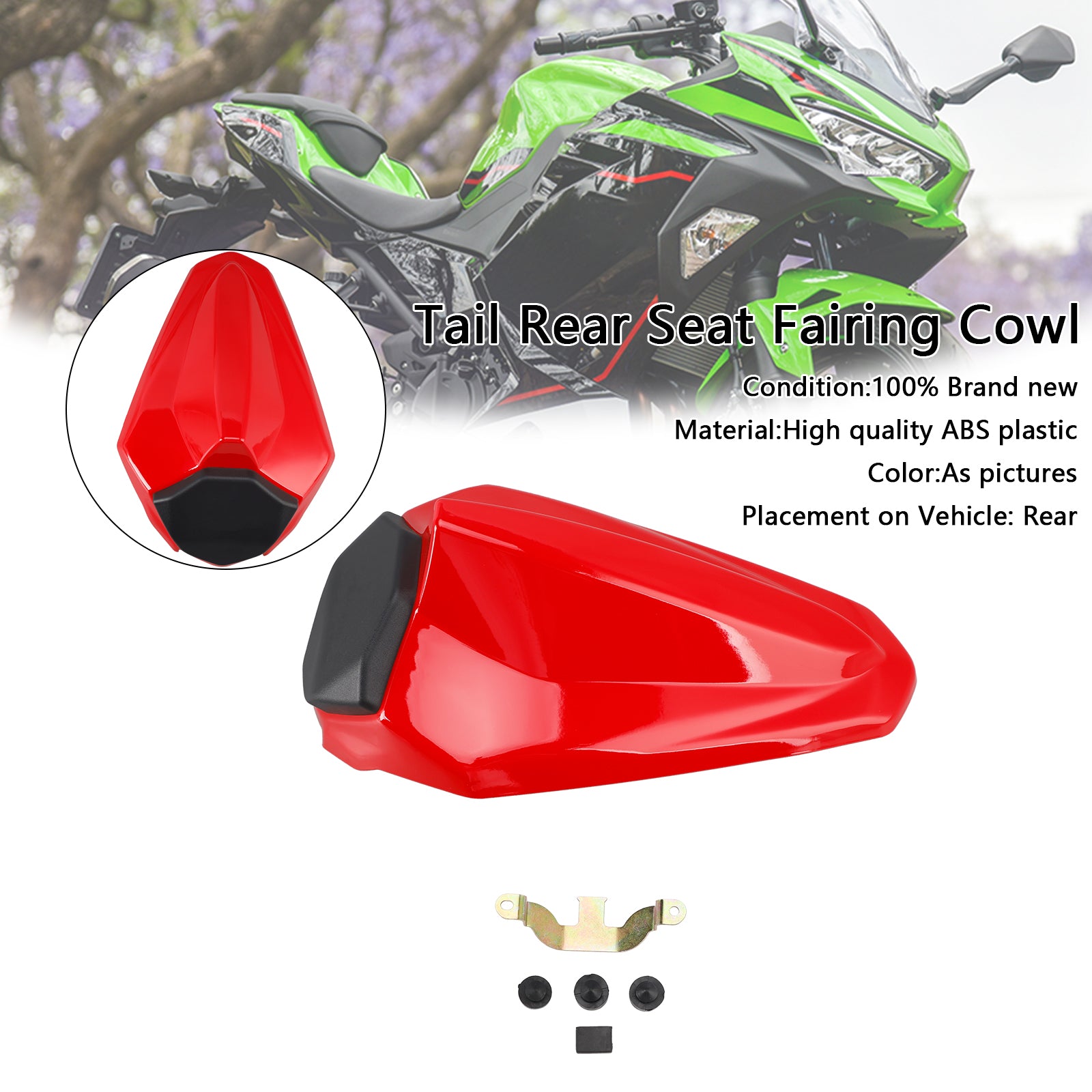 Capot de carénage de siège arrière de queue de course Kawasaki Ninja 400 EX400 2018-2024