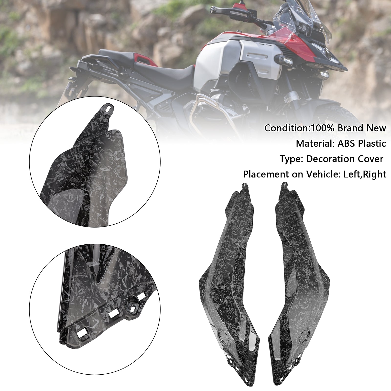 2024-2025 BMW R1300GS Side Gas Tank Frame Painel de capa de fada de capa de fada